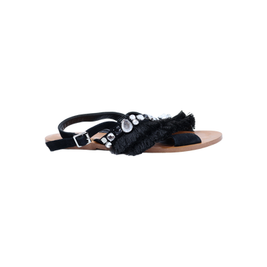 Sandalias Flecos Negro Talla US10