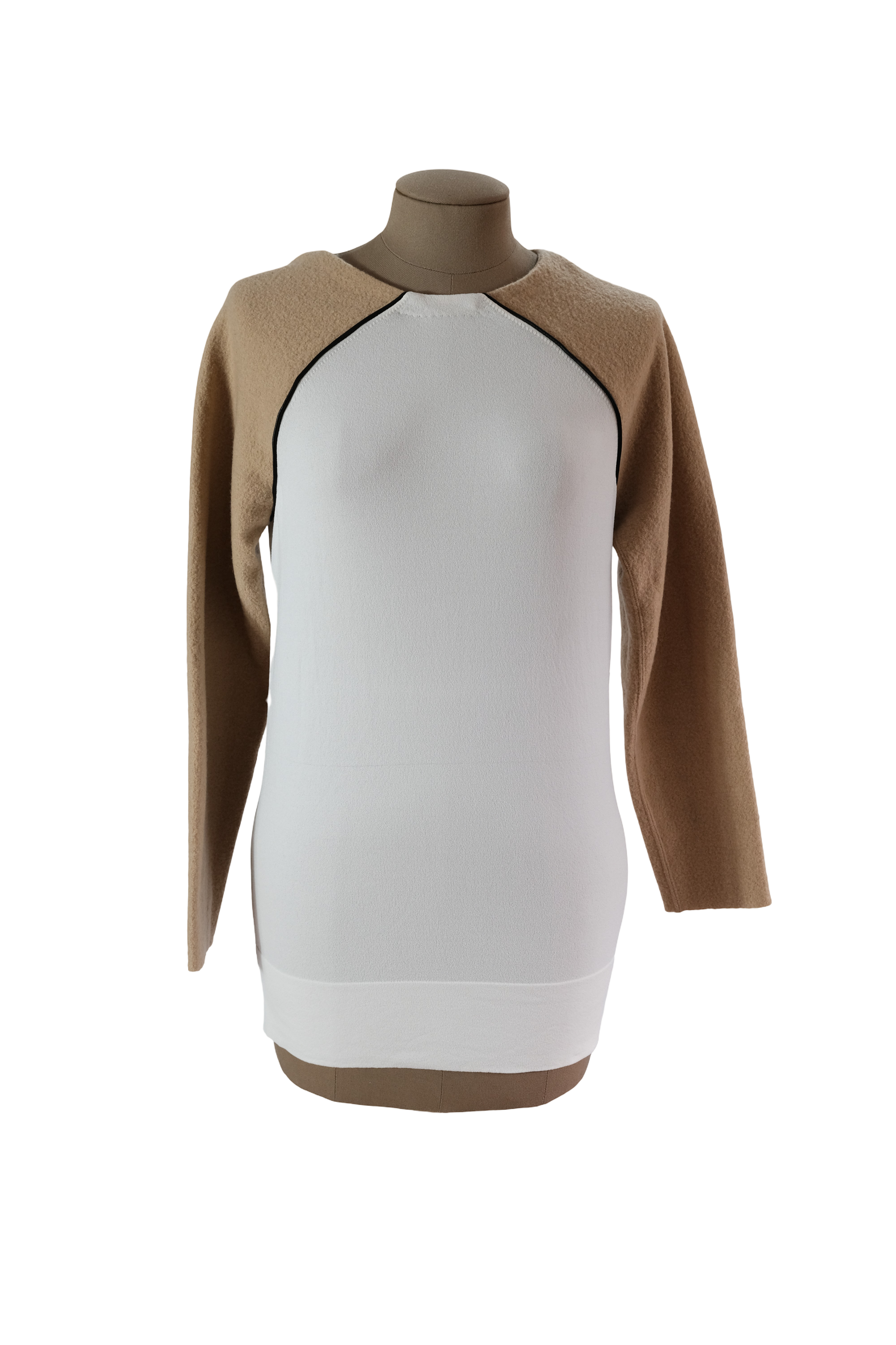 SACO BLANCO MANGAS BEIGE TALLA XS