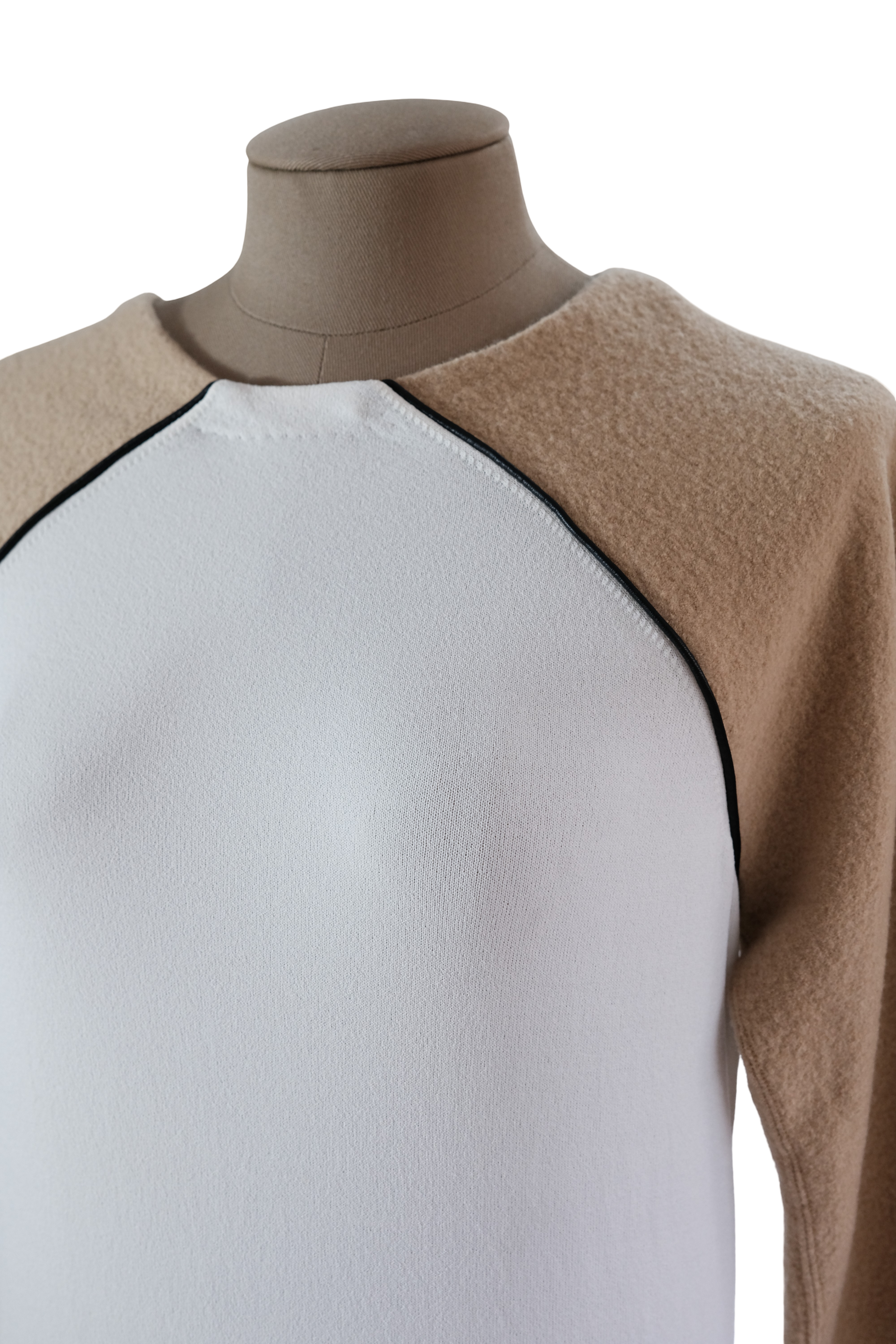 SACO BLANCO MANGAS BEIGE TALLA XS