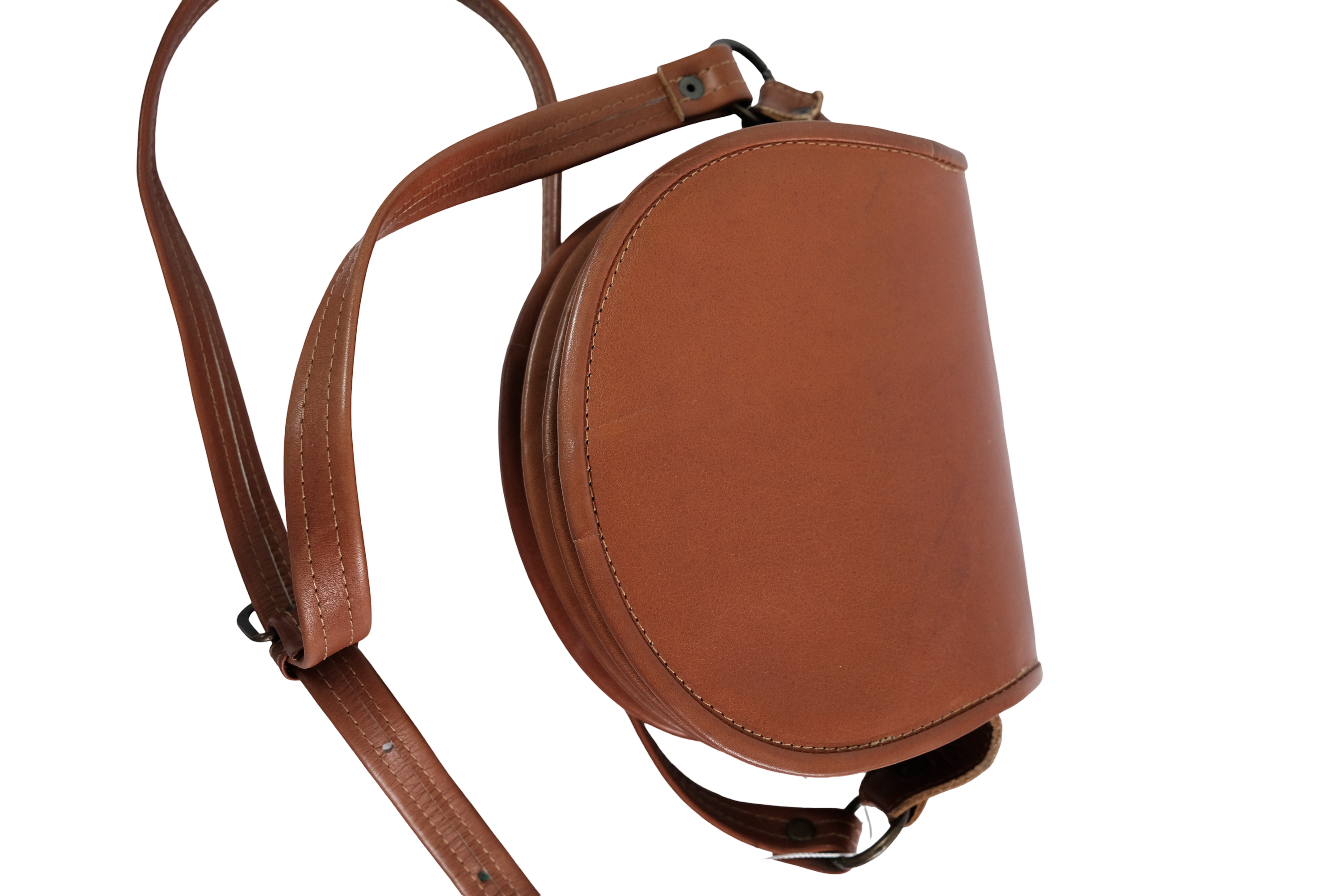 BOLSO CARRIEL PEQUEÑO CAFÉ CUERO