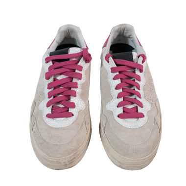 TENIS BEIGE/ROSADO GAMUZA P448 TALLA 38