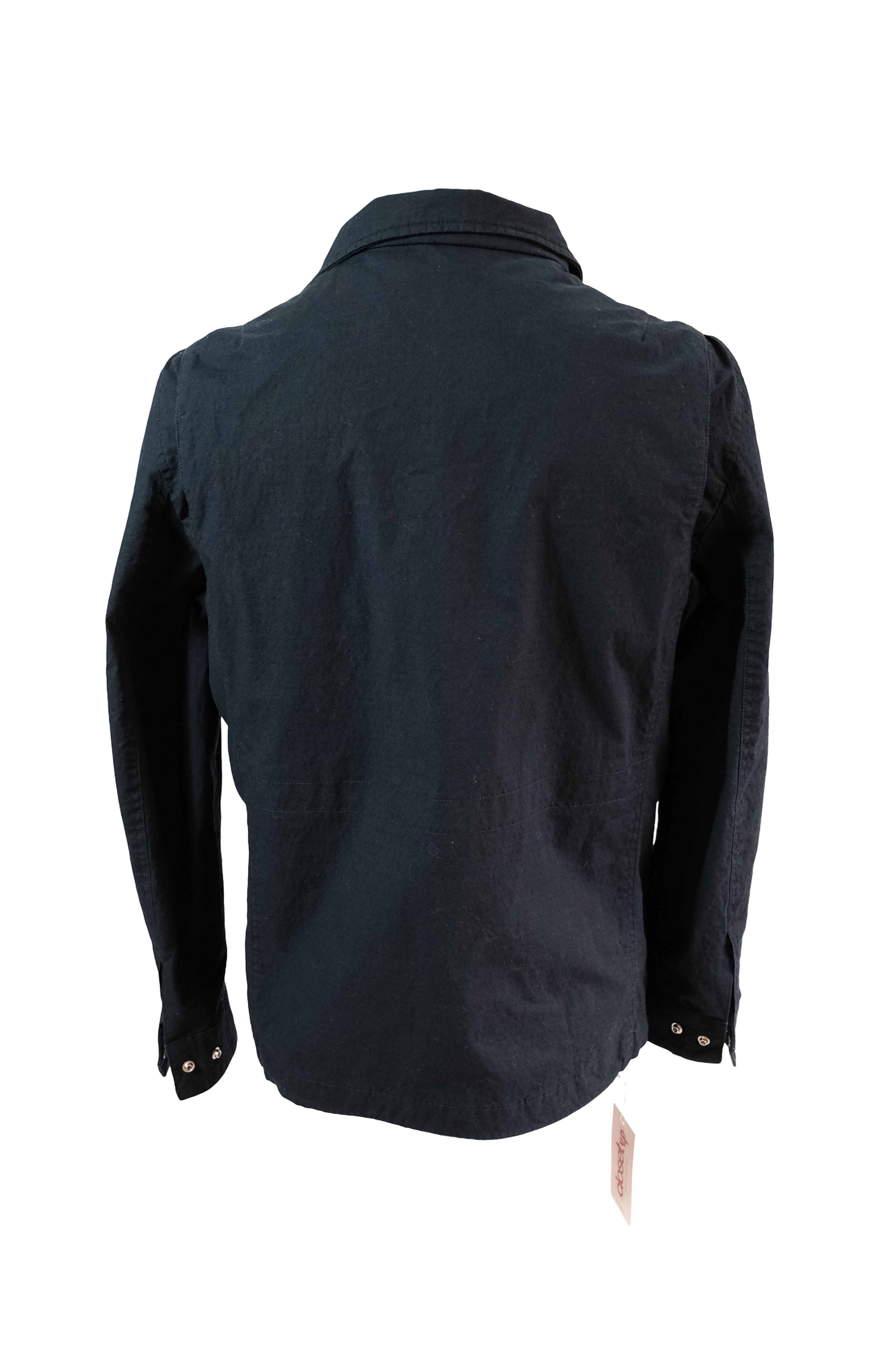 CHAQUETA AZUL OSCURO CUELLO GRANDE TALLA M