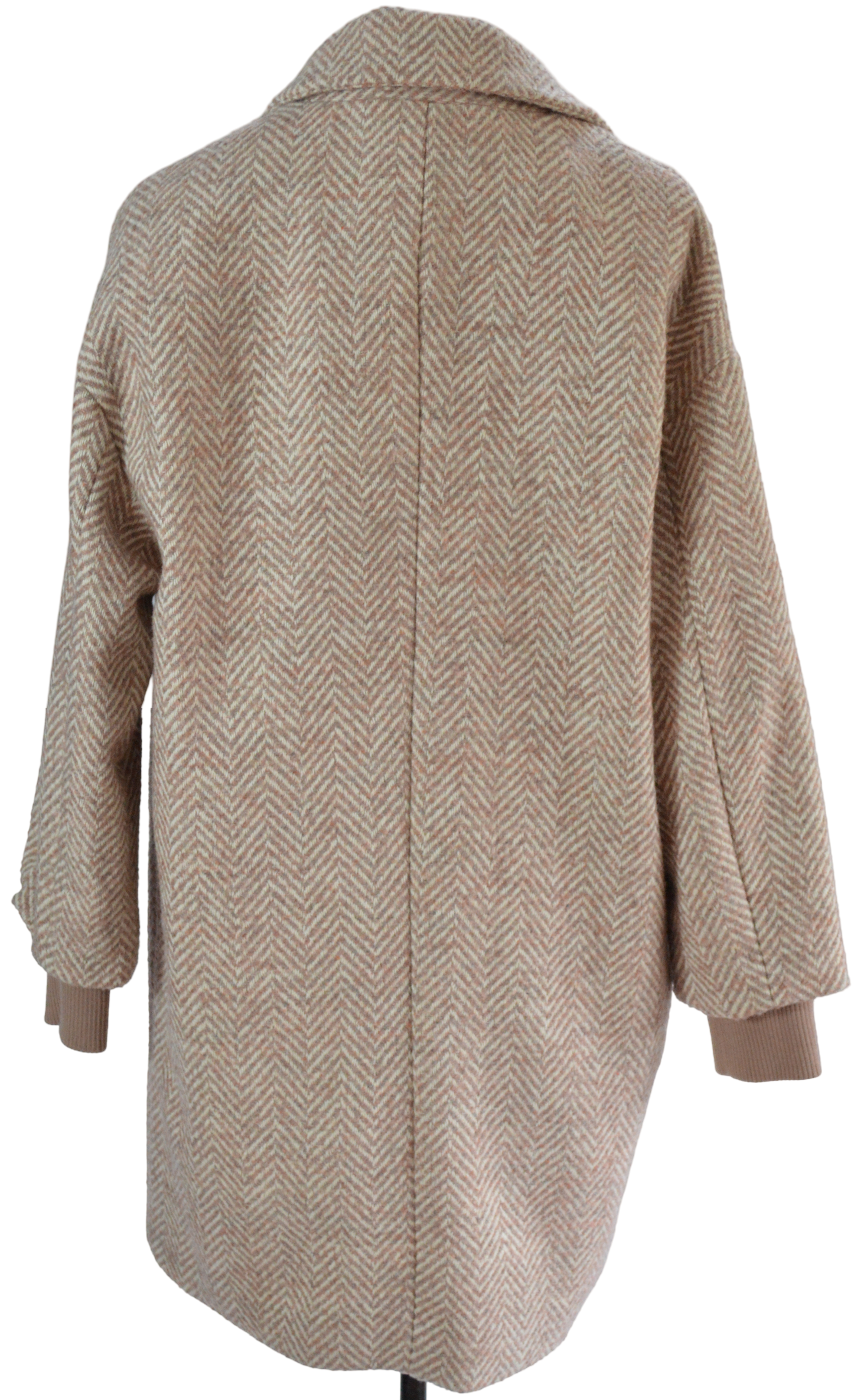 Abrigo Rosado Beige Stradivarius