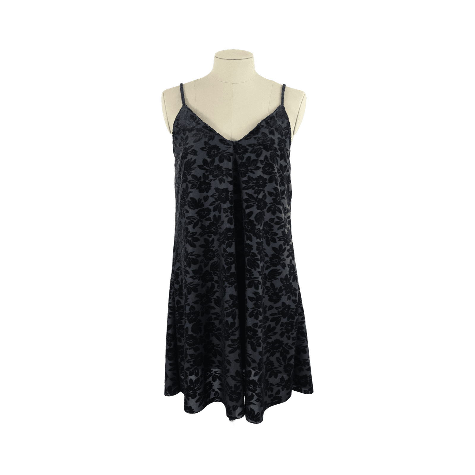 Vestido Flores Negro Talla M