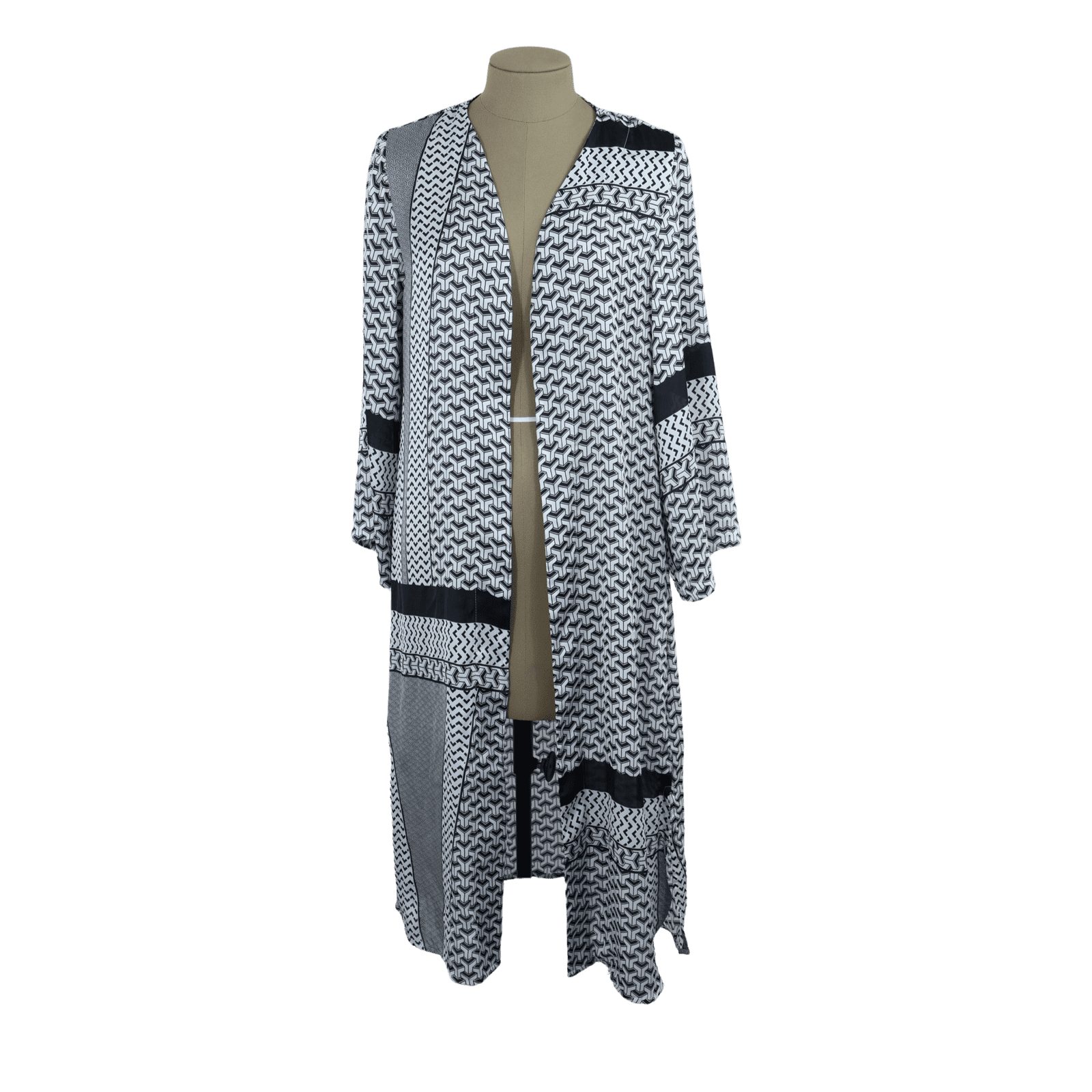 Kimono Blanco Negro Talla 10