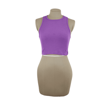 Crop Top Manga Sisa Morado Talla S