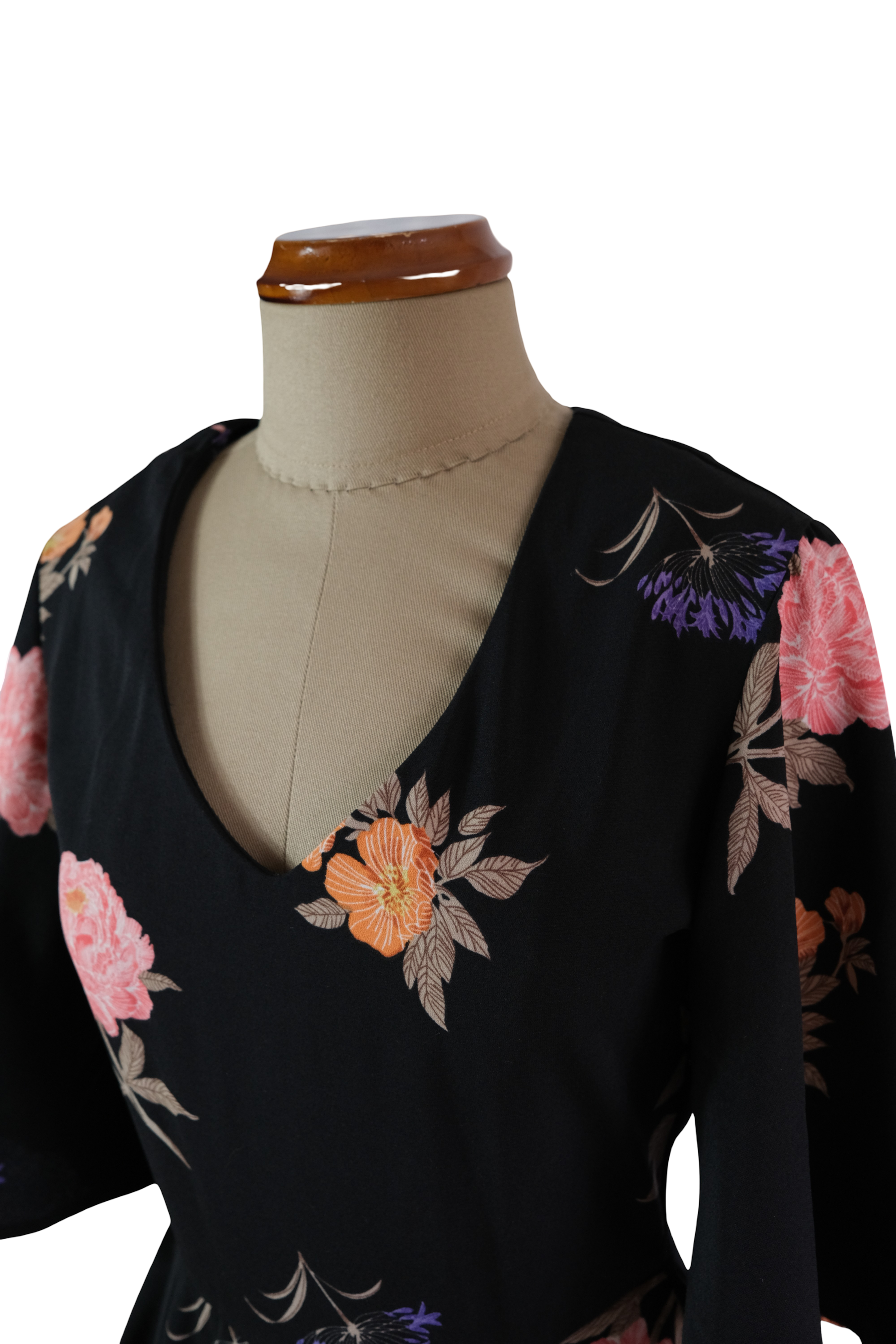 Vestido Verde Militar Botones Rosa