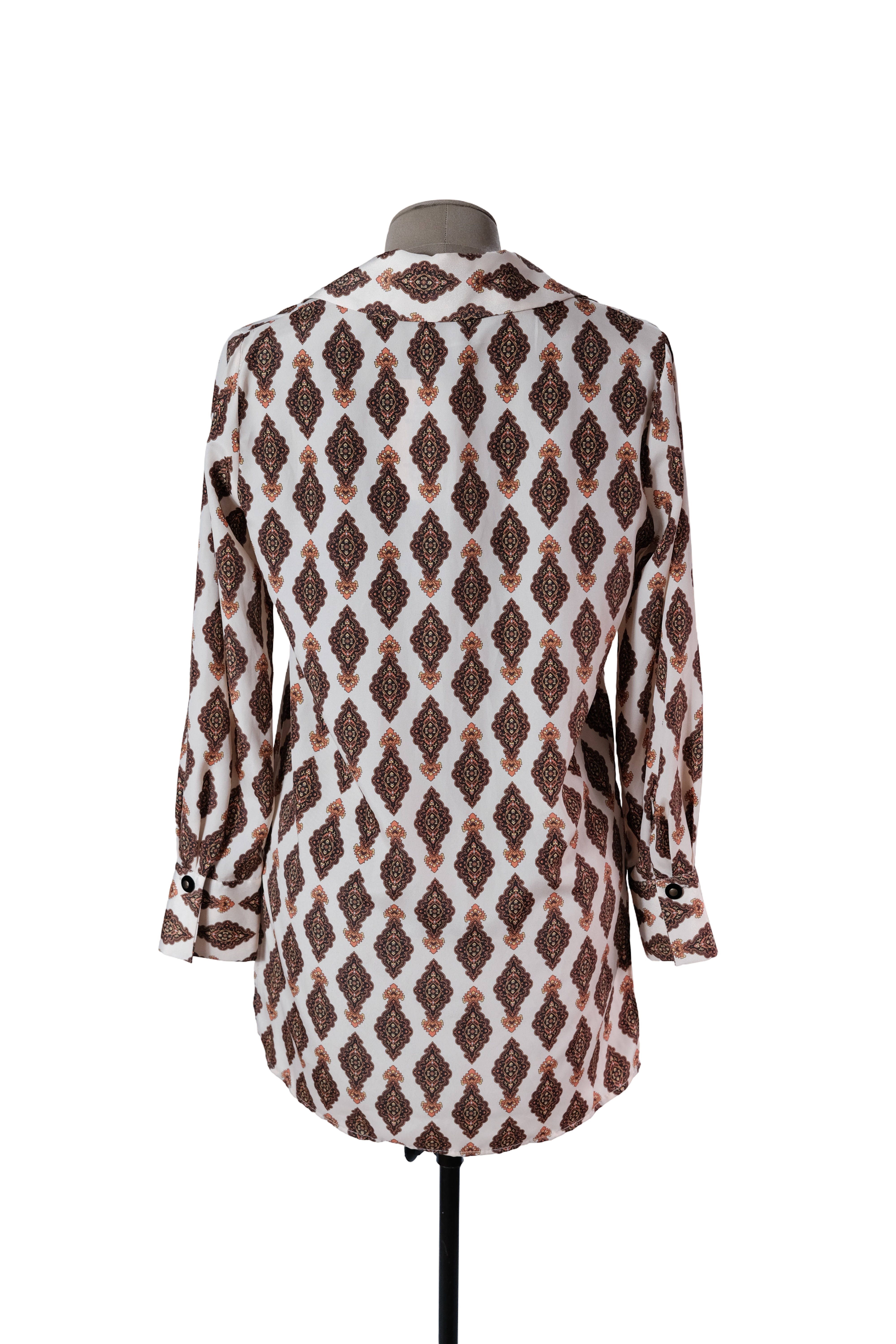 Blusa Beige Estampada Arabescos