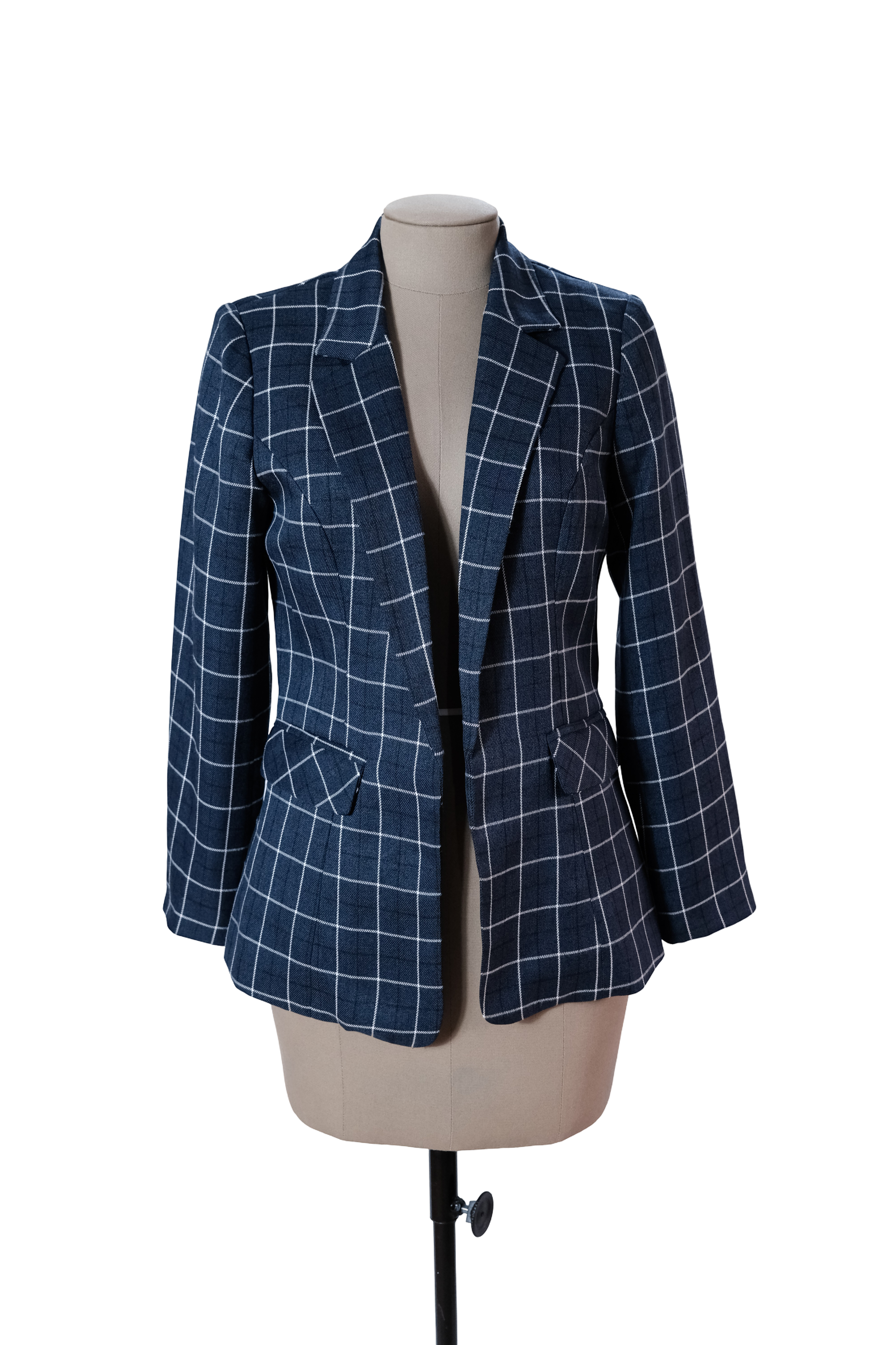 BLAZER AZUL GRISASEO CUADROS TALLA 8