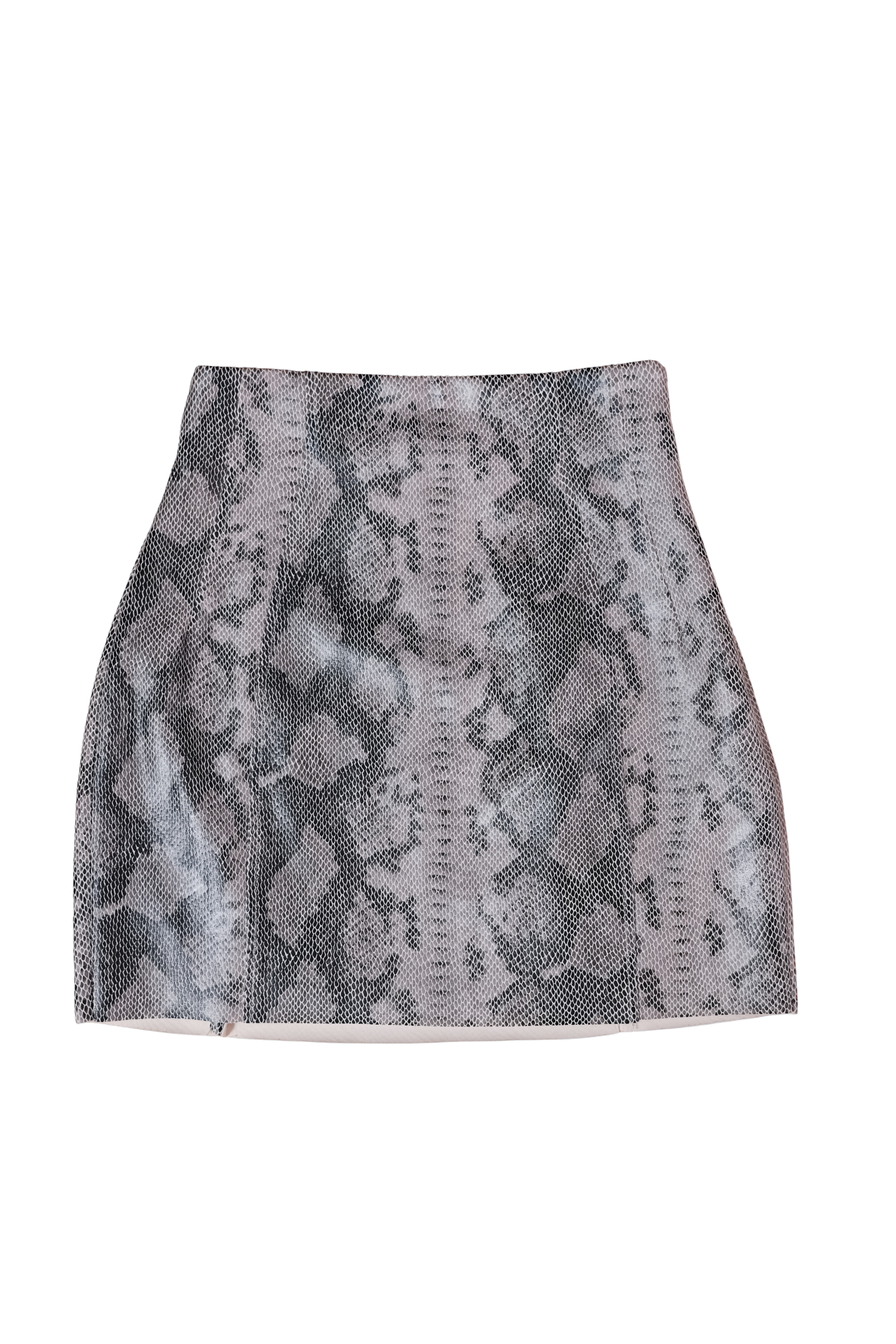 FALDA CORTA BEIGE ESTILO SERPIENTE TALLA S