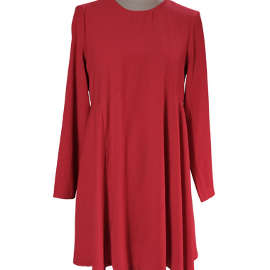 Vestido Corto Rojo Manga Larga