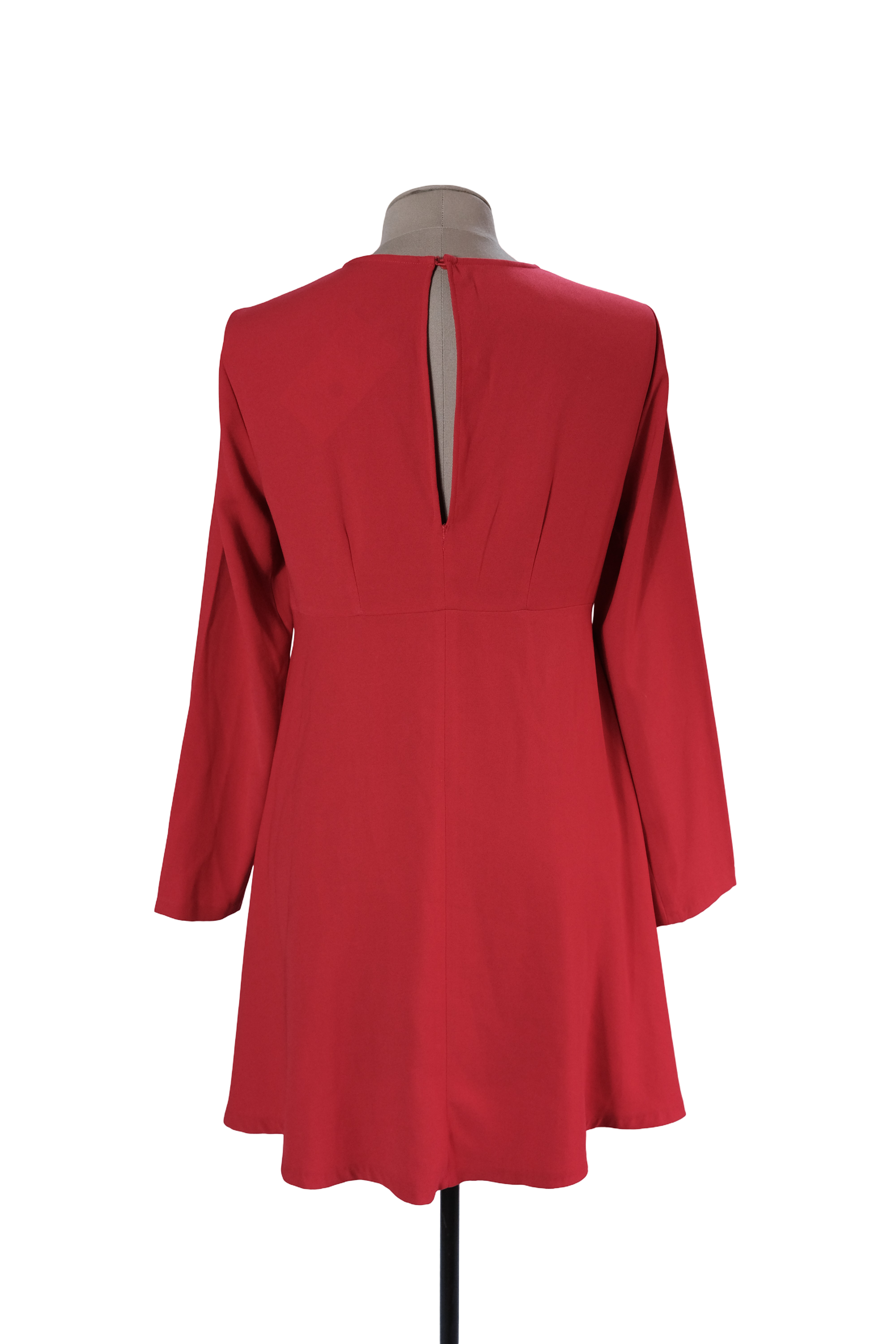 Vestido Corto Rojo Manga Larga
