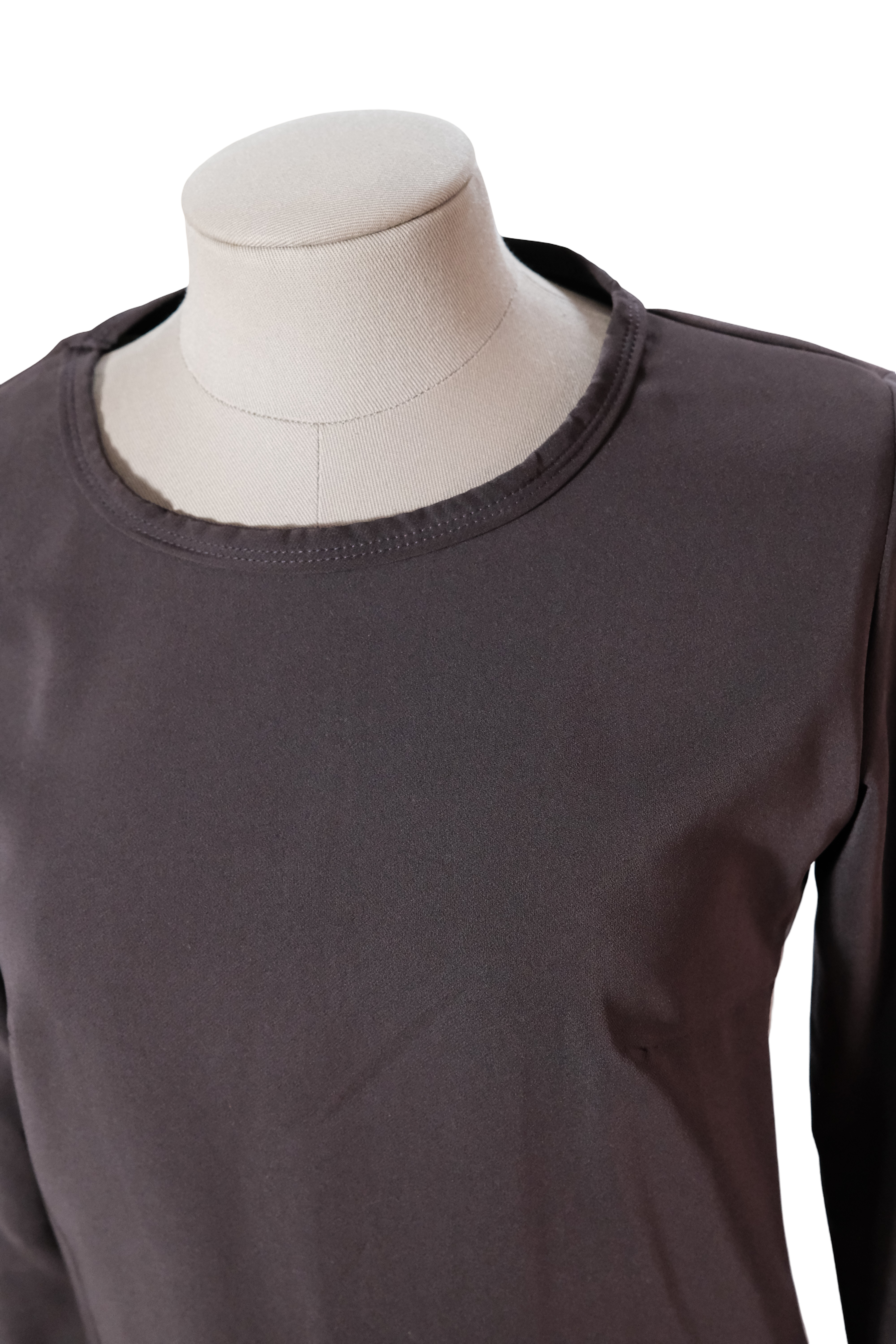 Vestido Café Franja Beige En Costado Con Botones