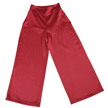 Pantalón Rojo Bota Ancha Satín