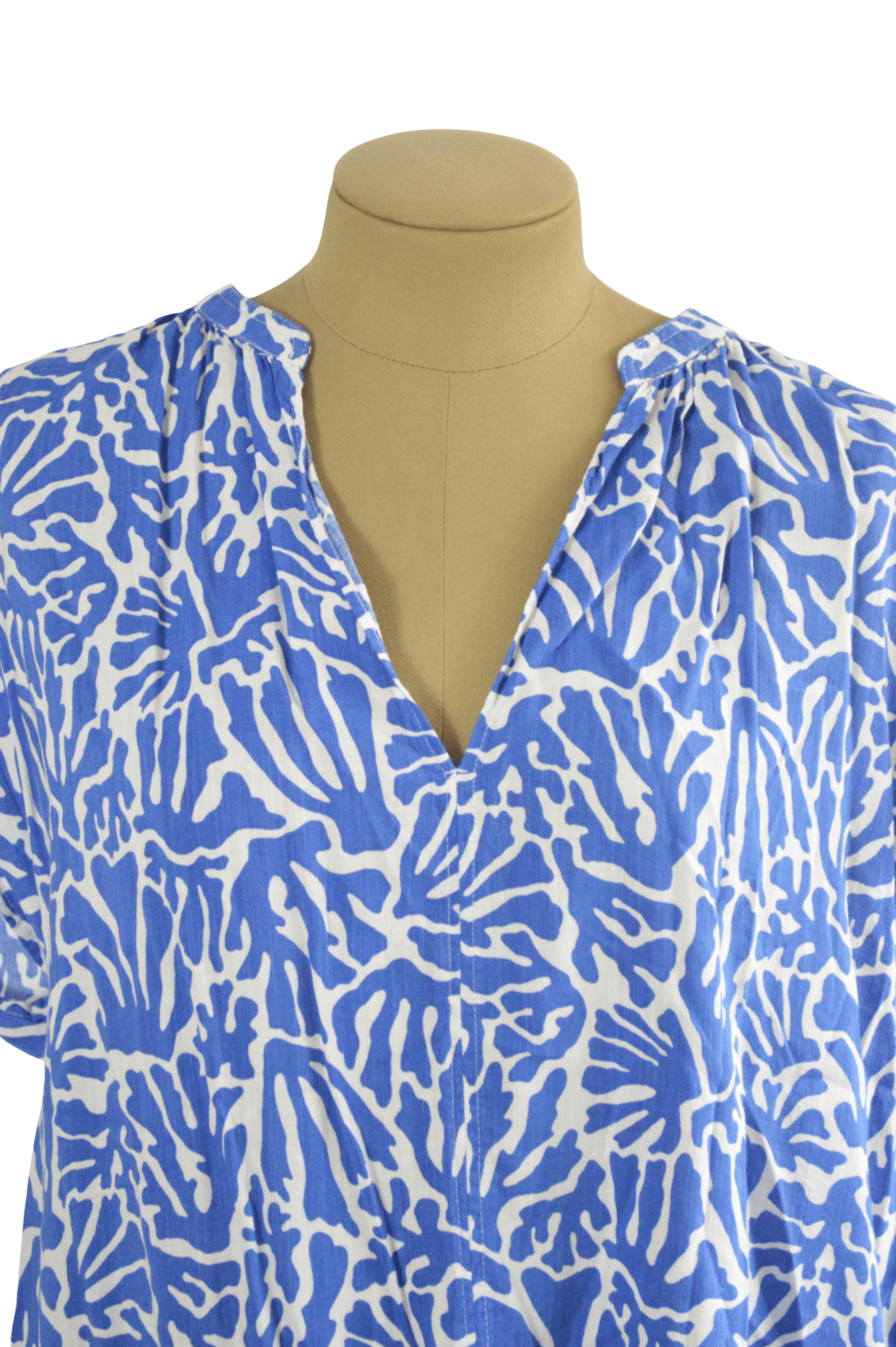 Blusa Estampado Blanco Azúl