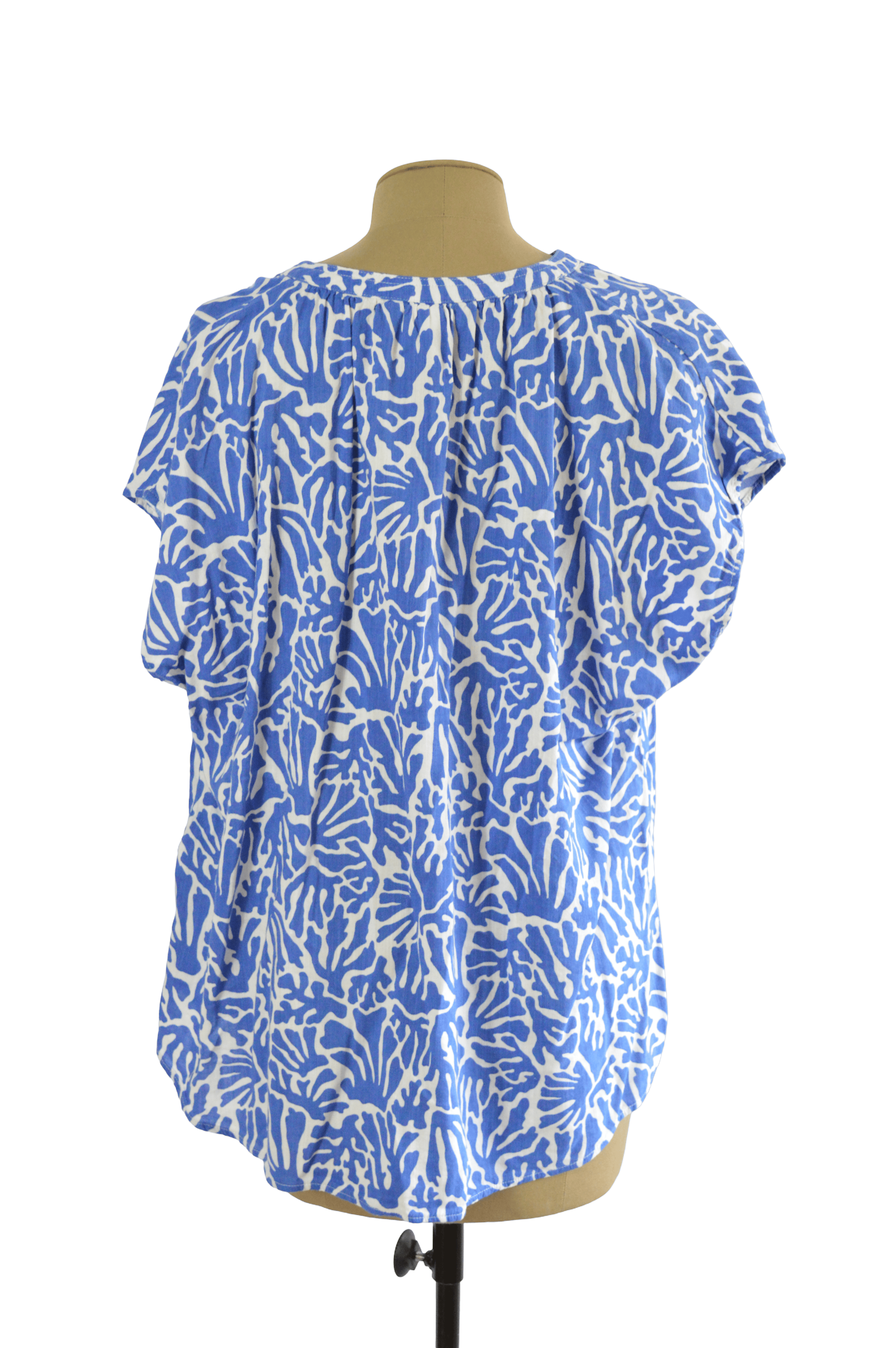 Blusa Estampado Blanco Azúl