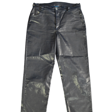PANTALON METALIZADO PLATEADO TALLA M