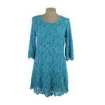 Vestido Crochet Azul Talla 10