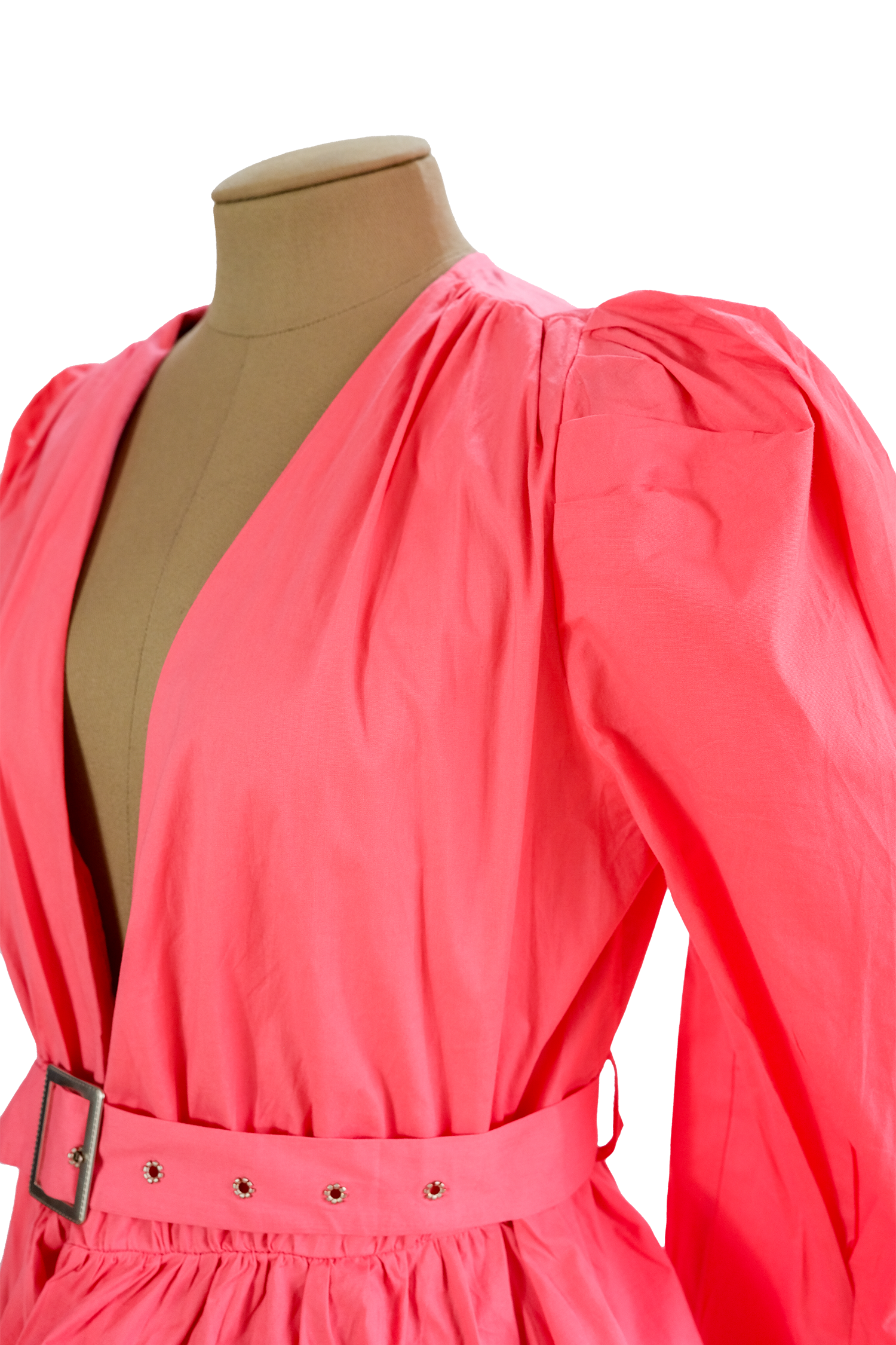 Chaqueta Rosada Con Cinturón