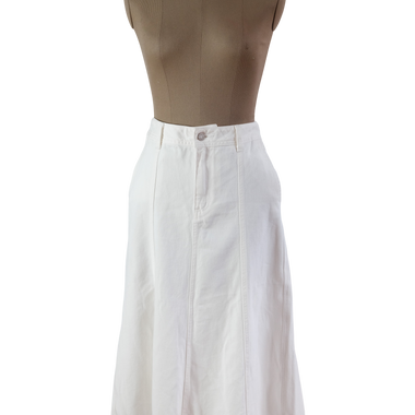 Falda larga Dril Blanca Talla 8