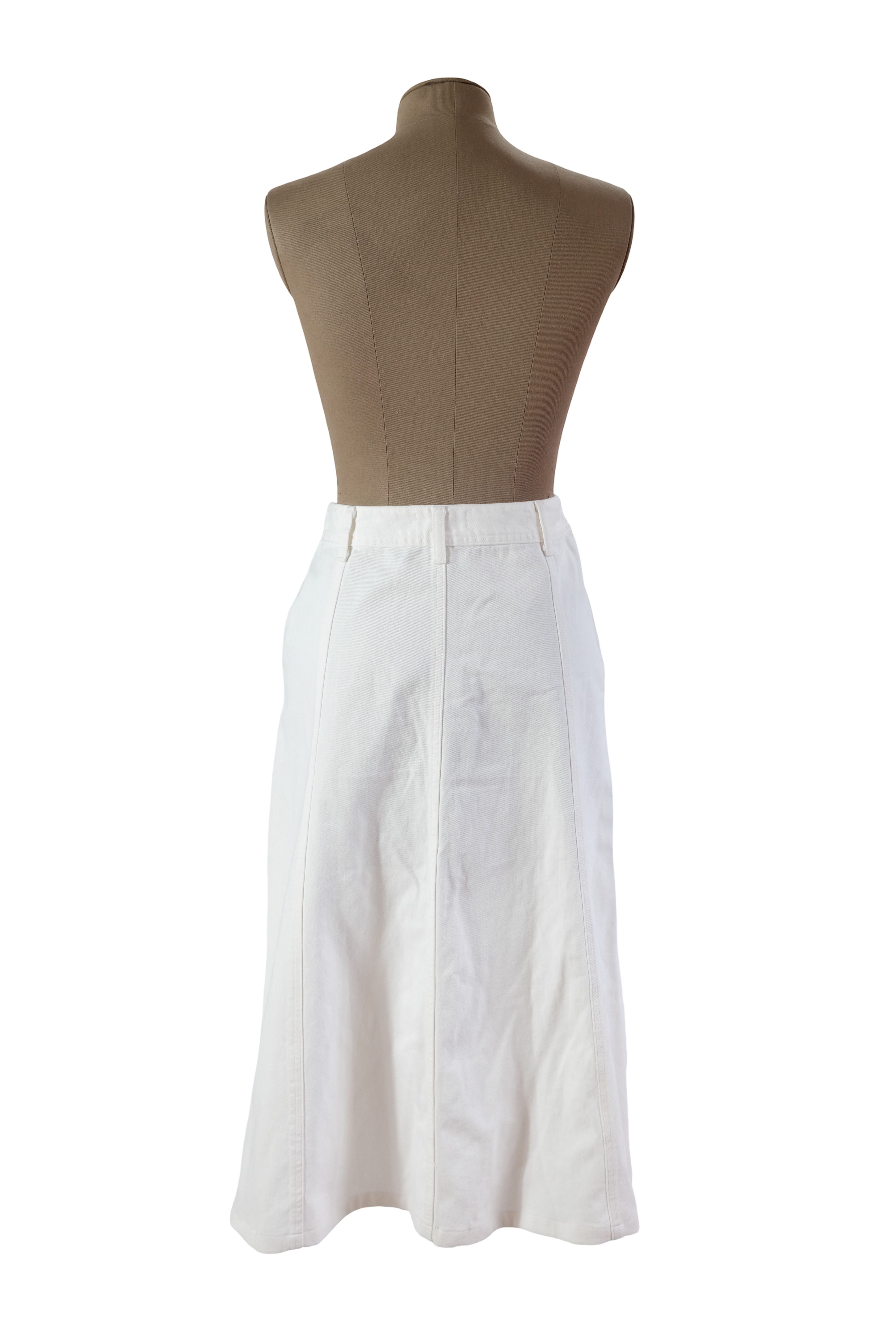 Falda larga Dril Blanca Talla 8