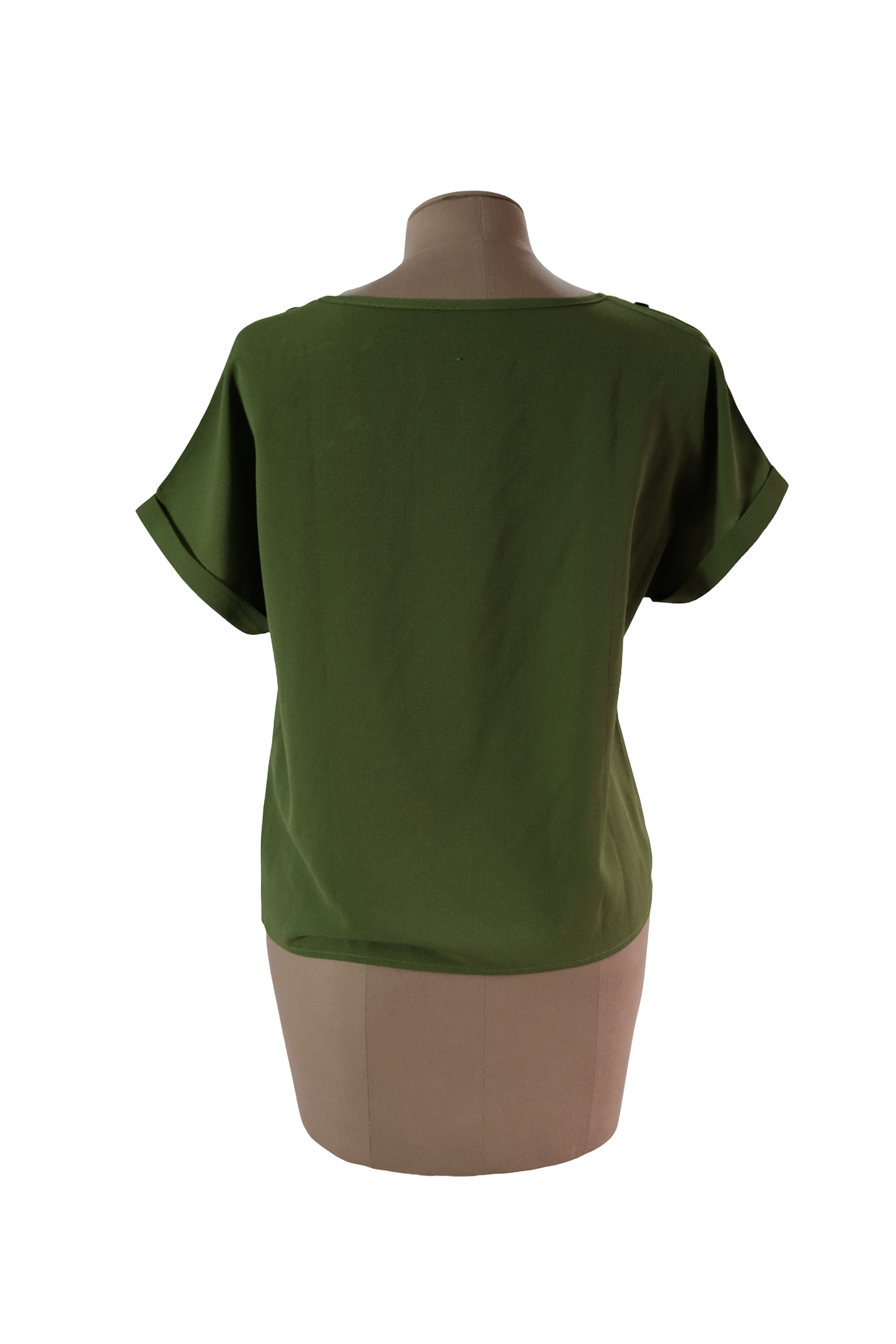 Blusa Verde Botones en Hombro Talla S