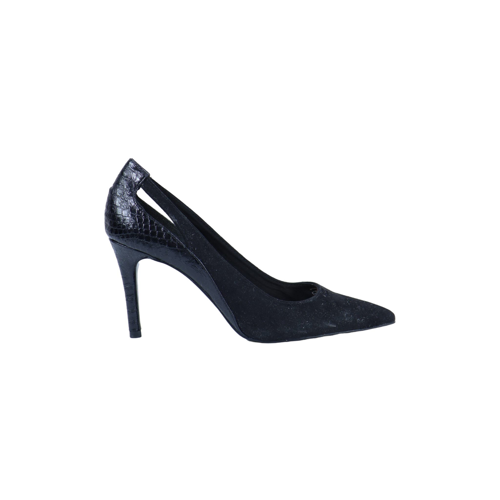 Tacones Gamuza Negro Talla 38