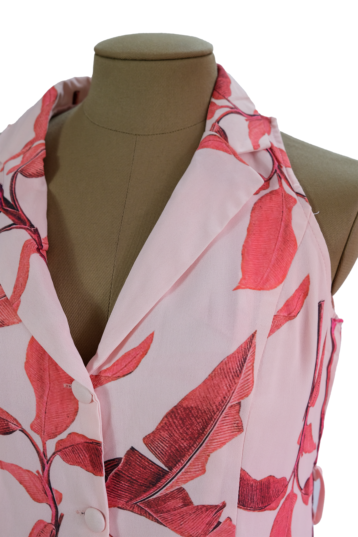 Chaleco Rosado Estampado Floral