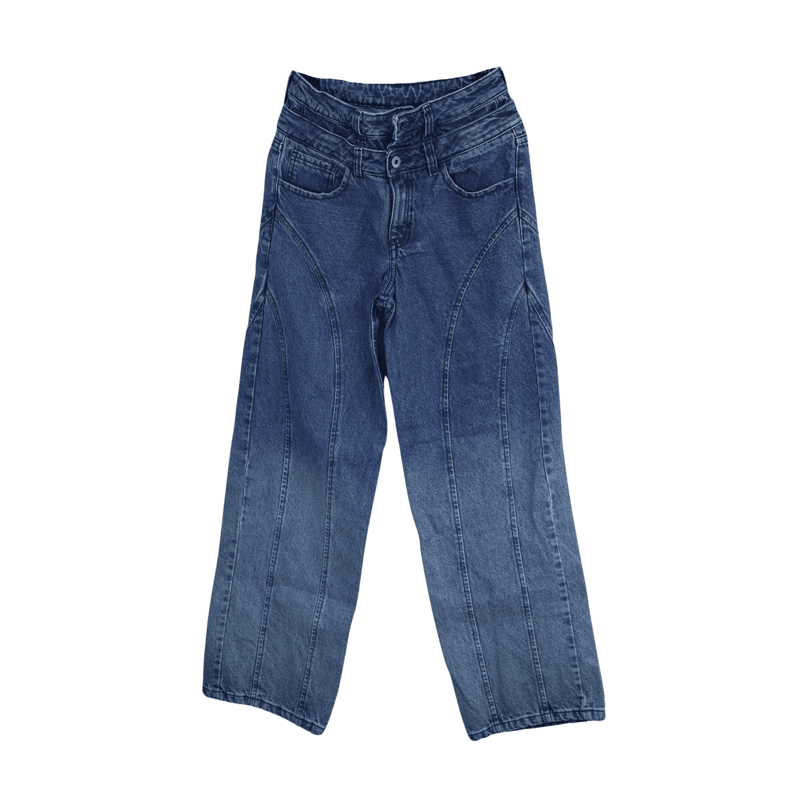 Jean Dos Pretinas Denim Azul Talla XS