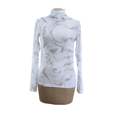 Blusa White Vortex Mesh Top