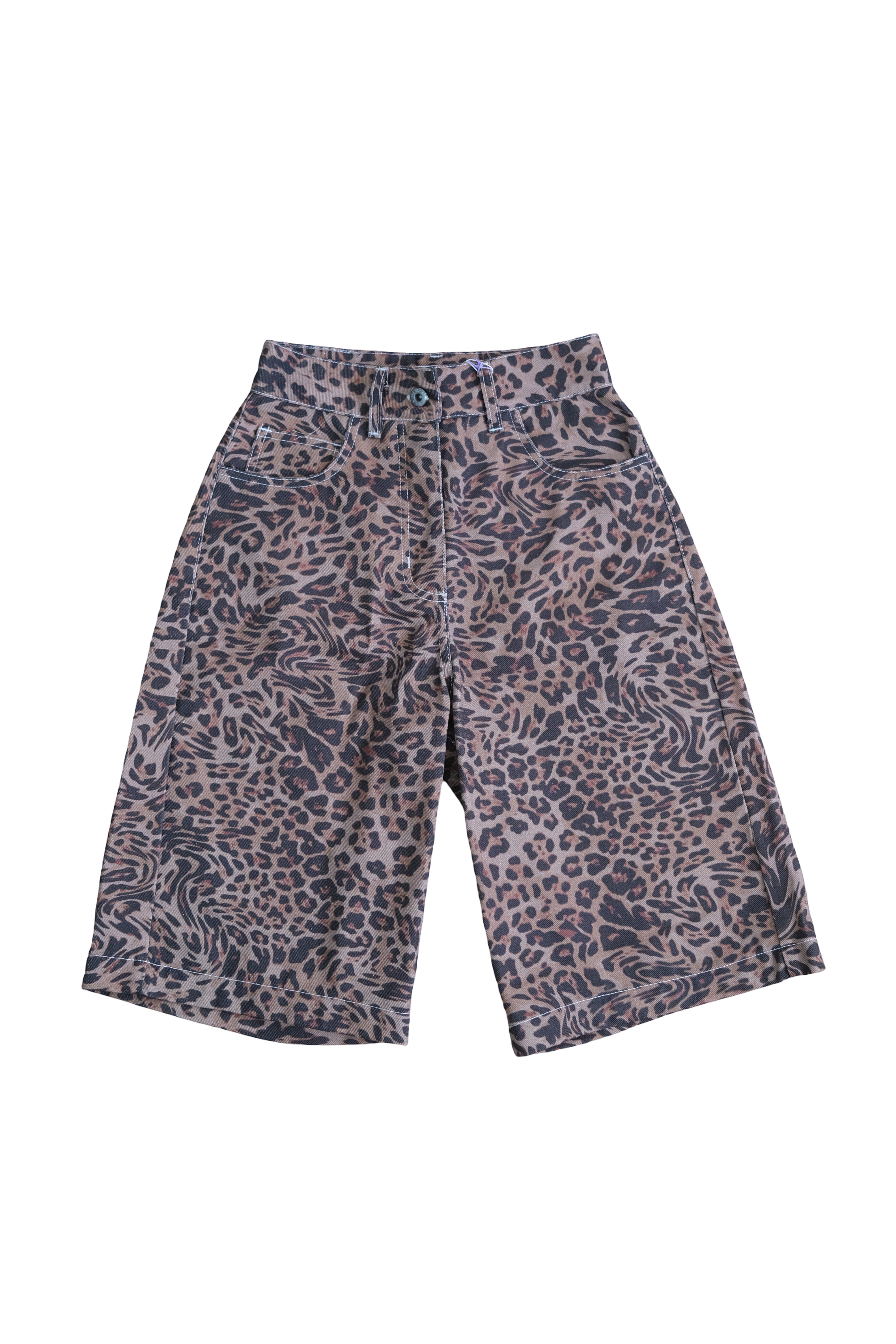 Bermuda Denim Animal Print Café