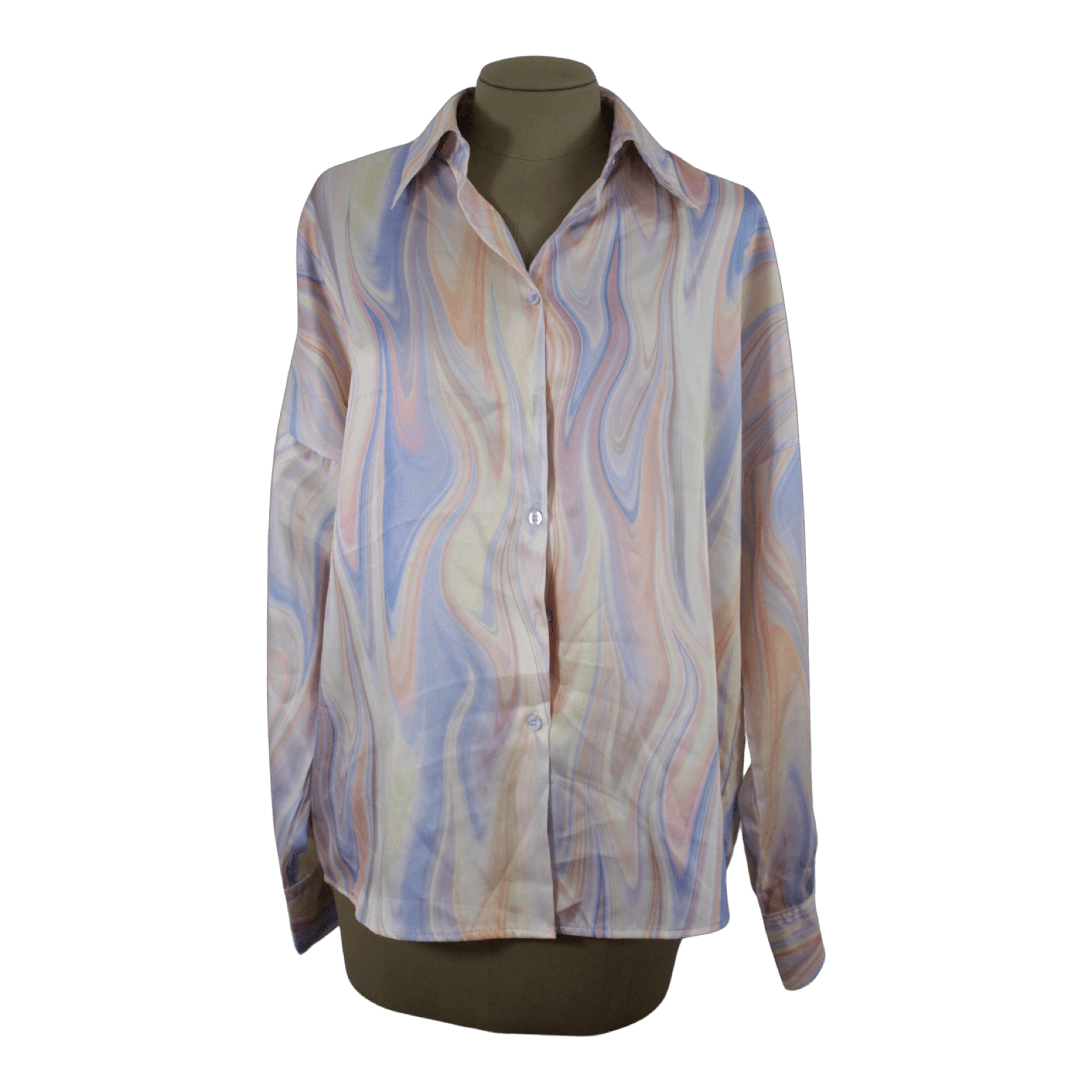 Camisa Rosada Azul Talla S