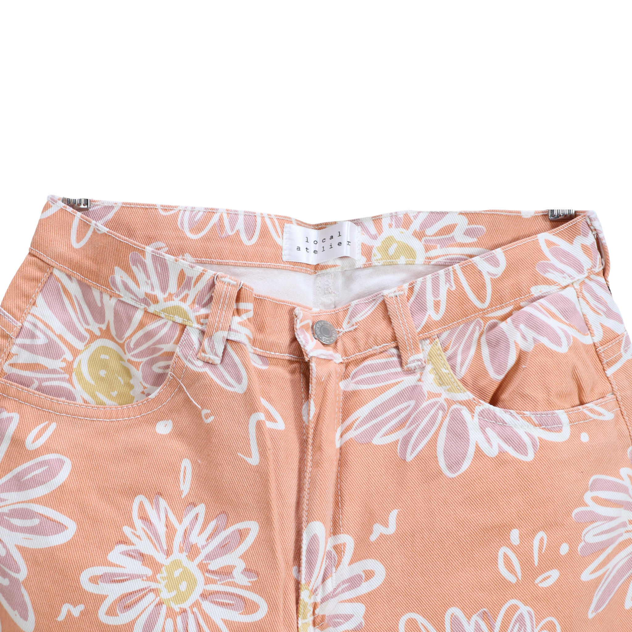 Jean Naranja Florecer