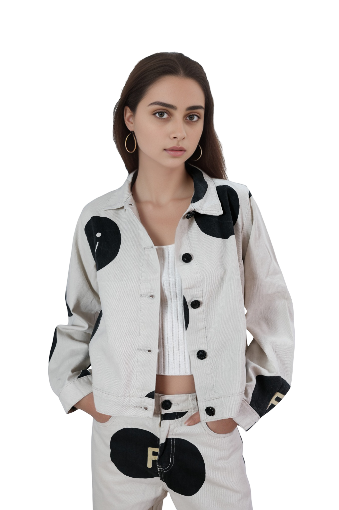 CHAQUETA RETAZOS AZUL TALLA M