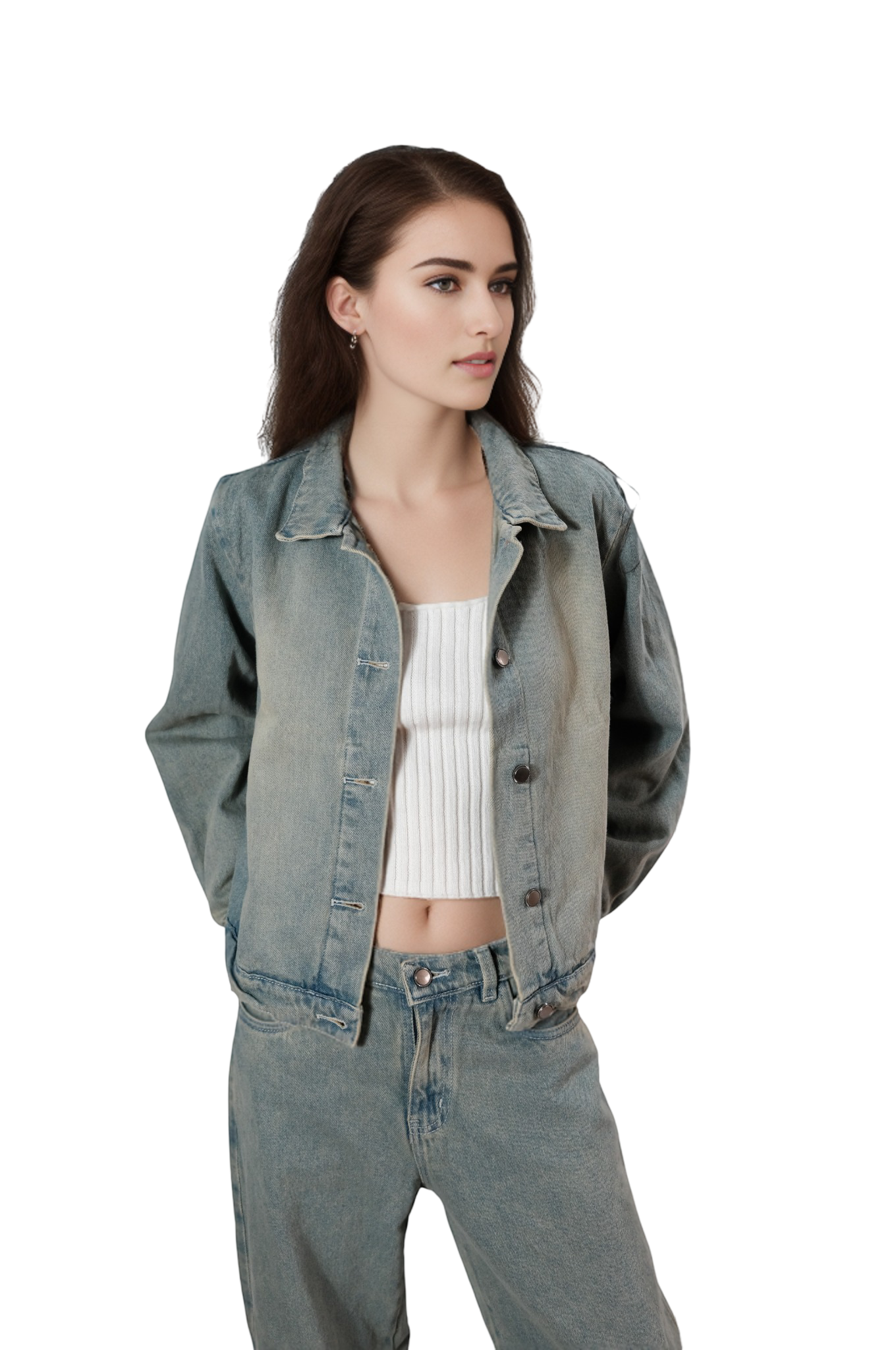 CHAQUETA RETAZOS AZUL TALLA S
