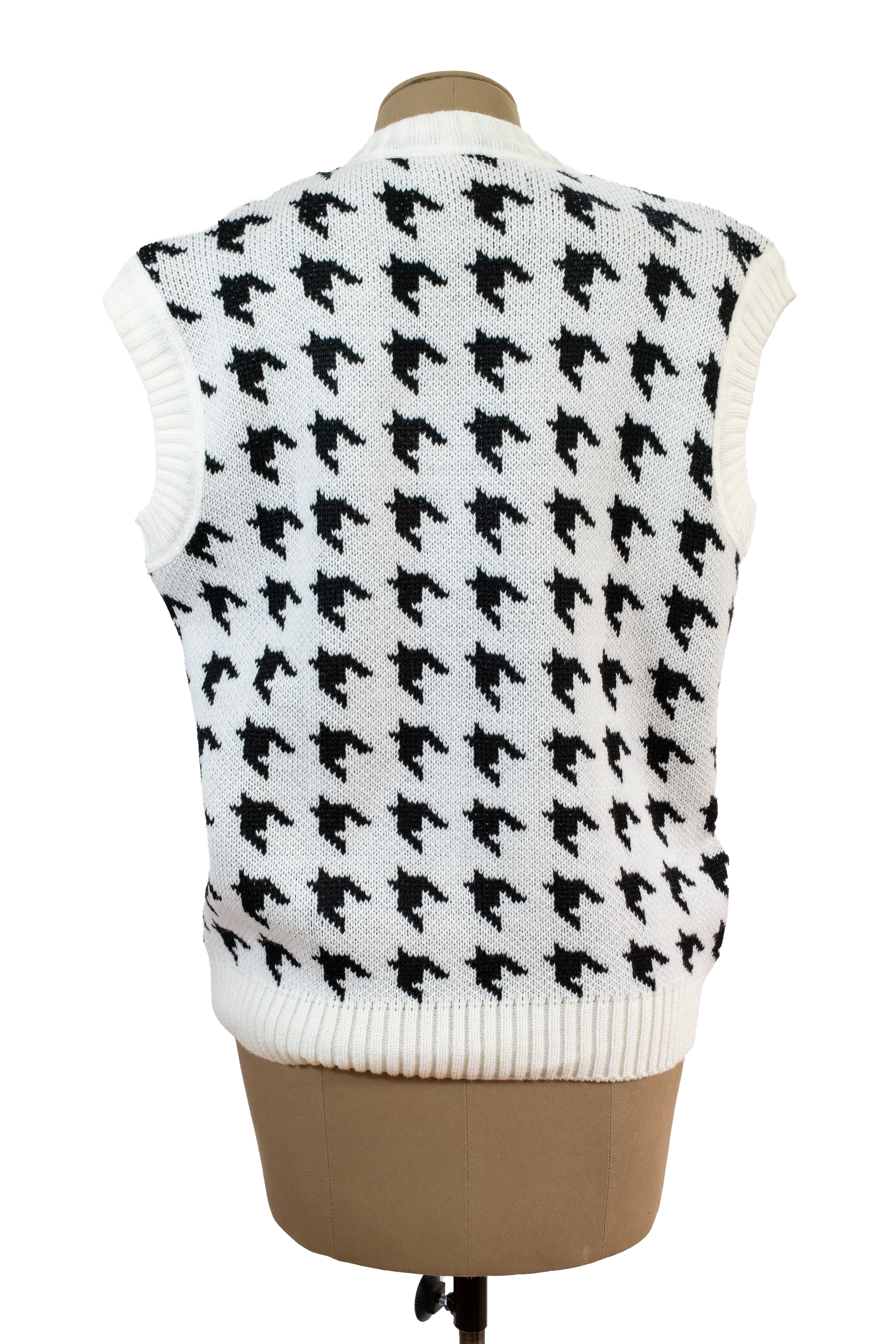 Chaleco Gallineto Blanco Negro