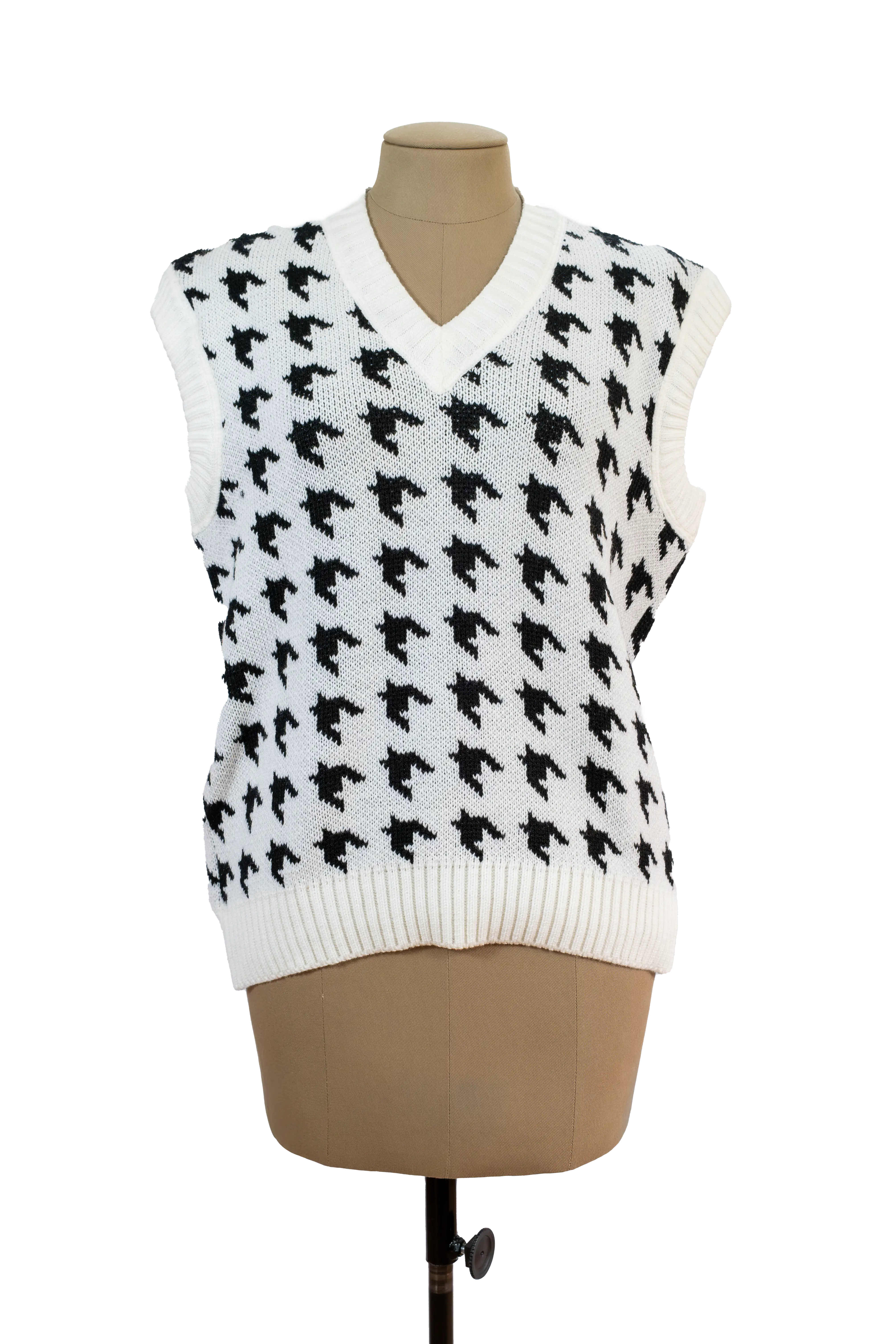 Chaleco Gallineto Blanco Negro