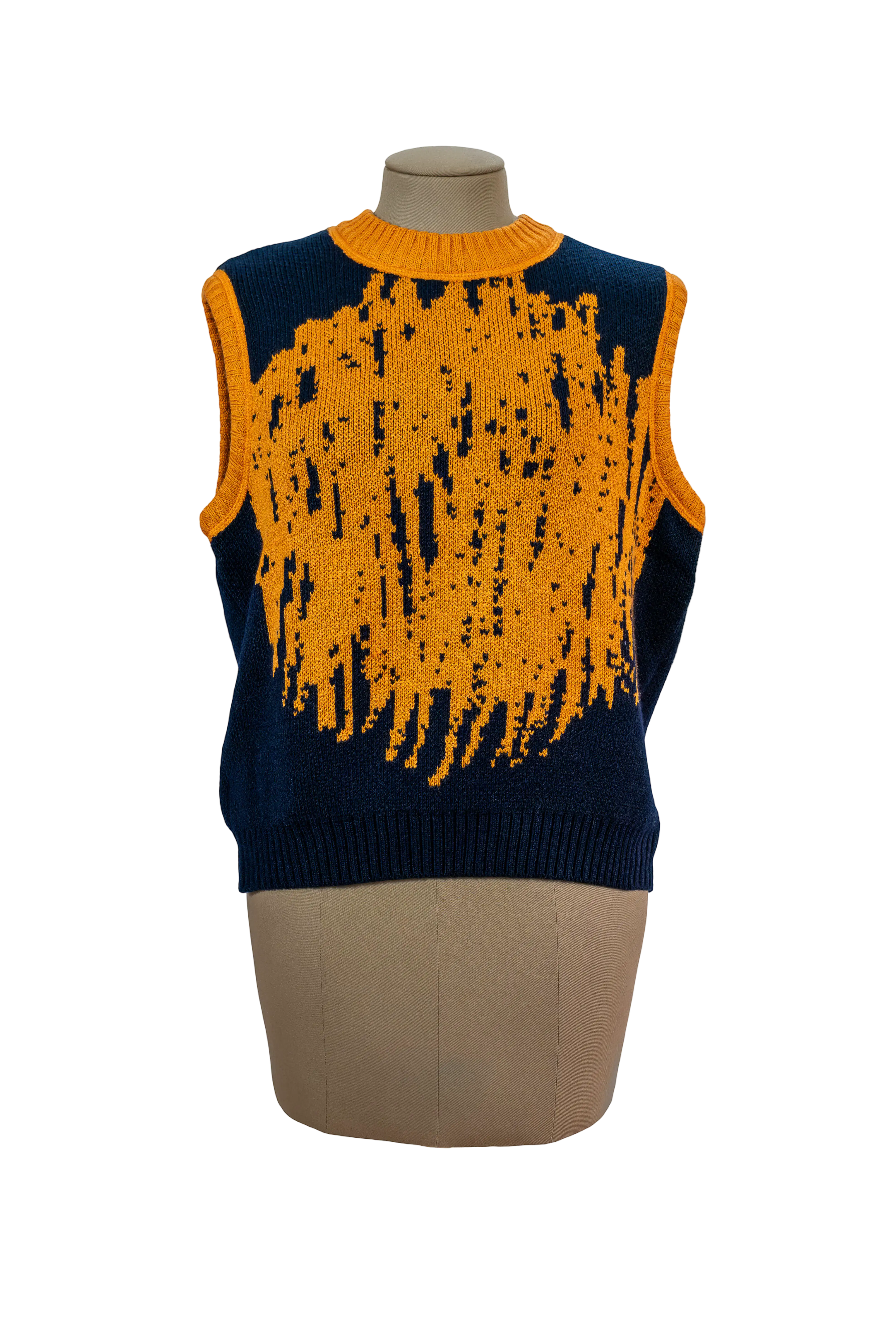 Chaleco Rayón Azul Naranja