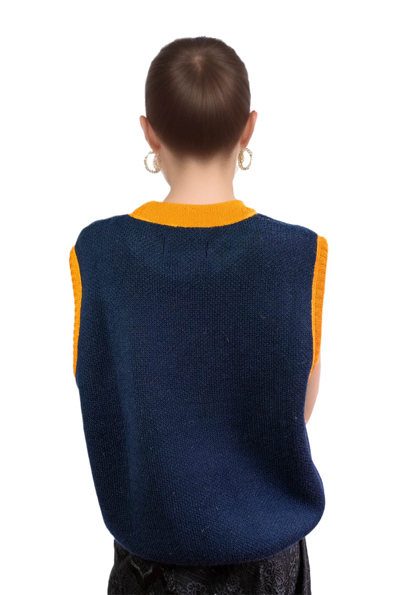 Chaleco Rayón Azul Naranja