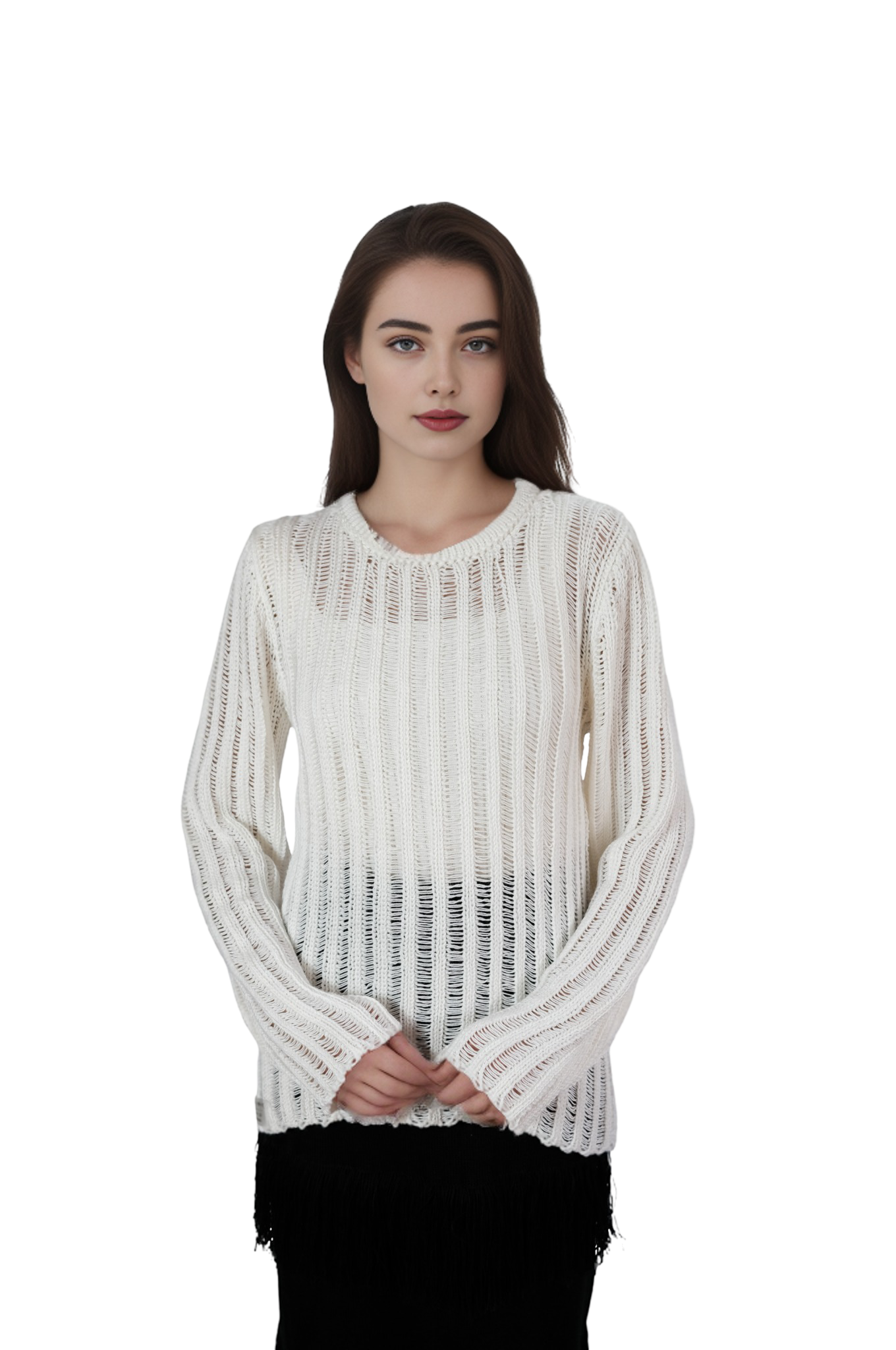 Vestido Mesh Hueso MAGLIONE