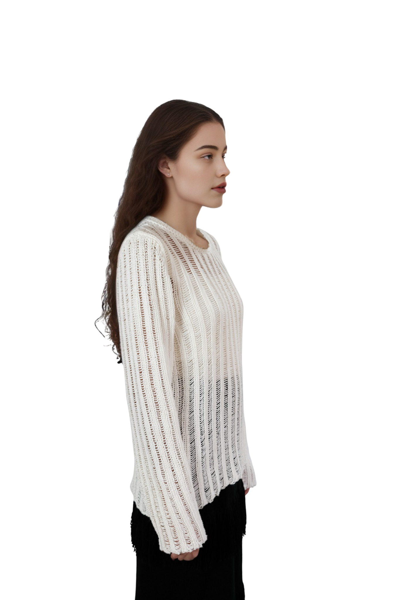 Vestido Mesh Hueso MAGLIONE