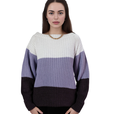 Saco Rayas Blanco/Morado MAGLIONE