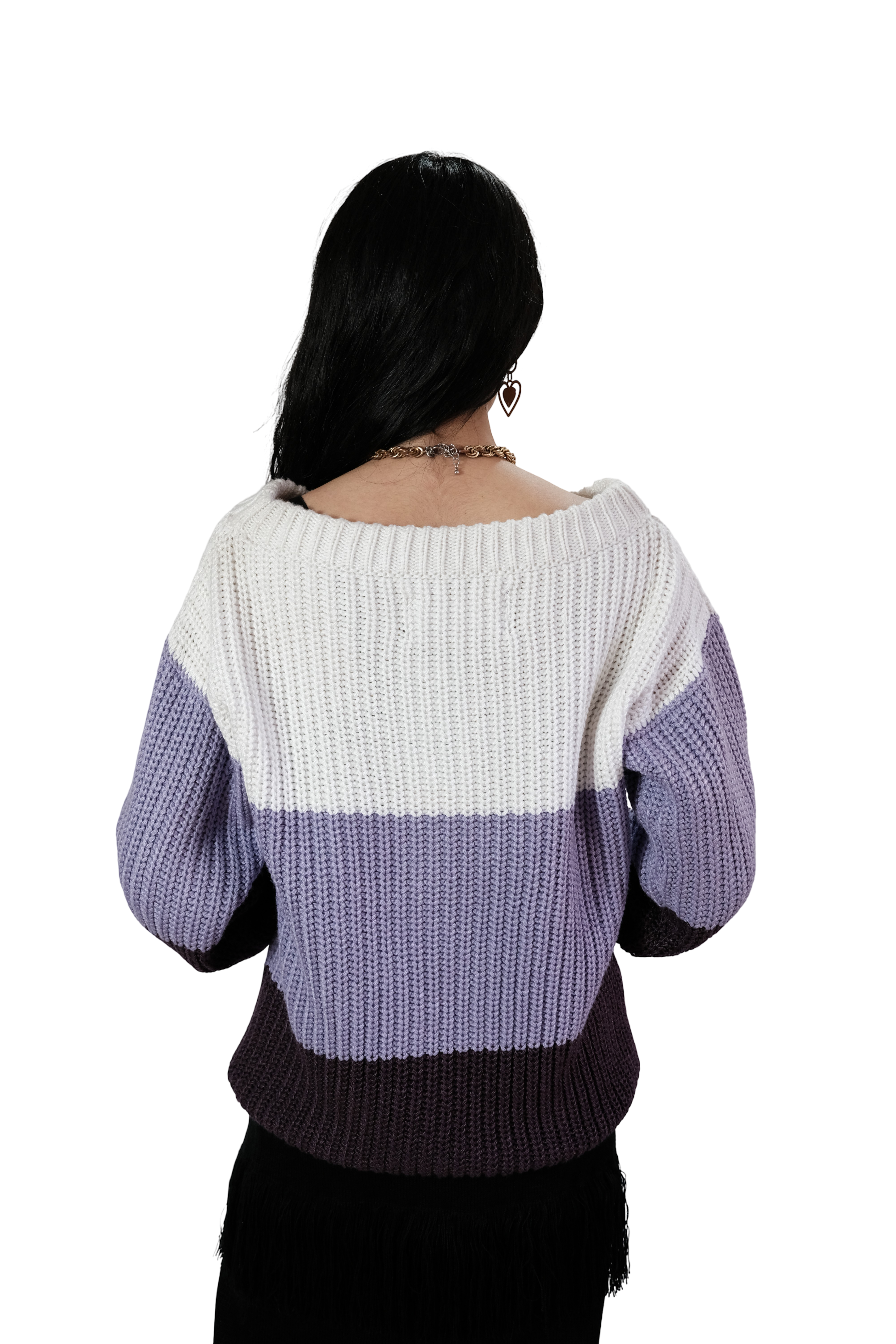 Saco Rayas Blanco/Morado MAGLIONE