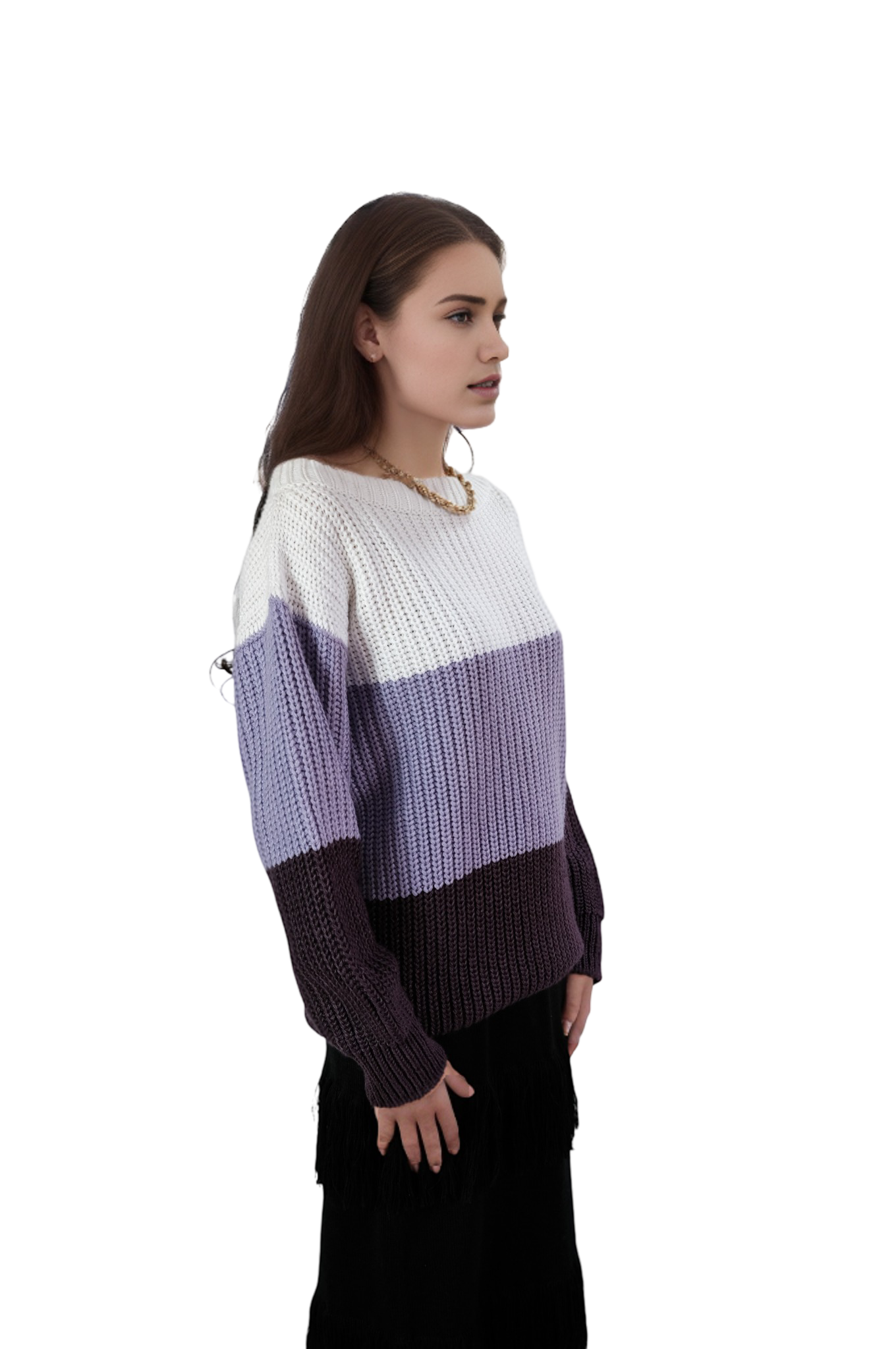 Saco Rayas Blanco/Morado MAGLIONE