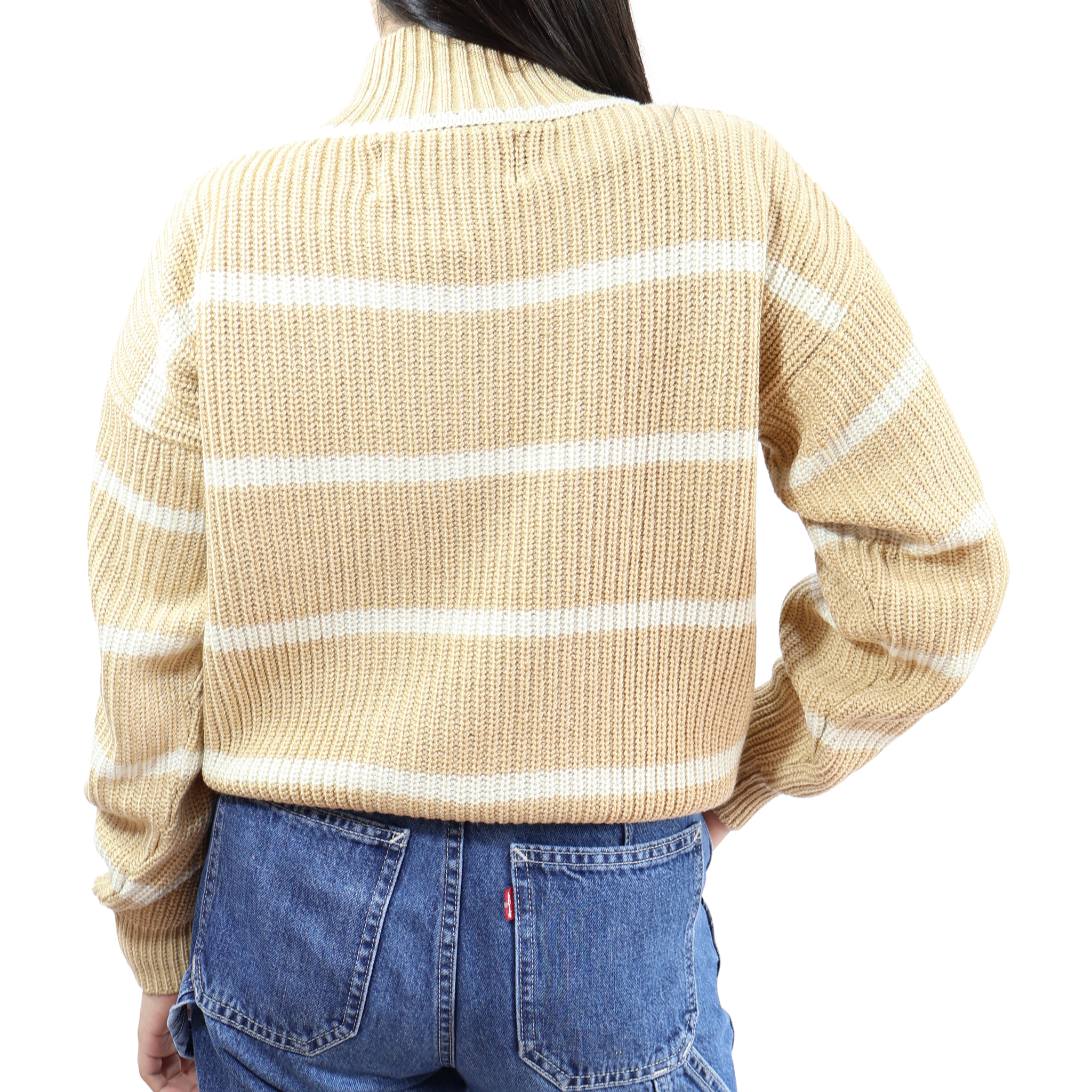 Sweater Rayas Café Talla S