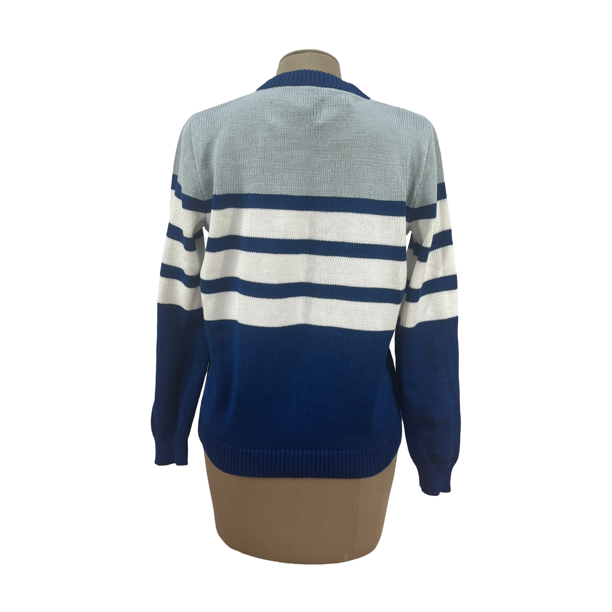 Sweater Azul Blanco Talla S