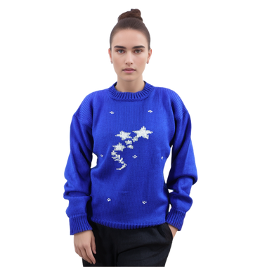 Sweater Azul Rey Plateado Talla M