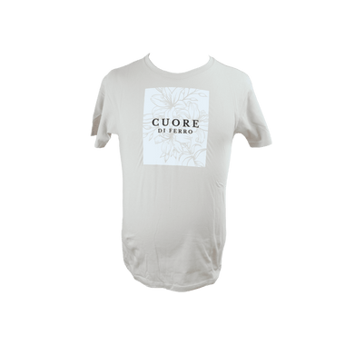 Camiseta Beige Flores Talla M