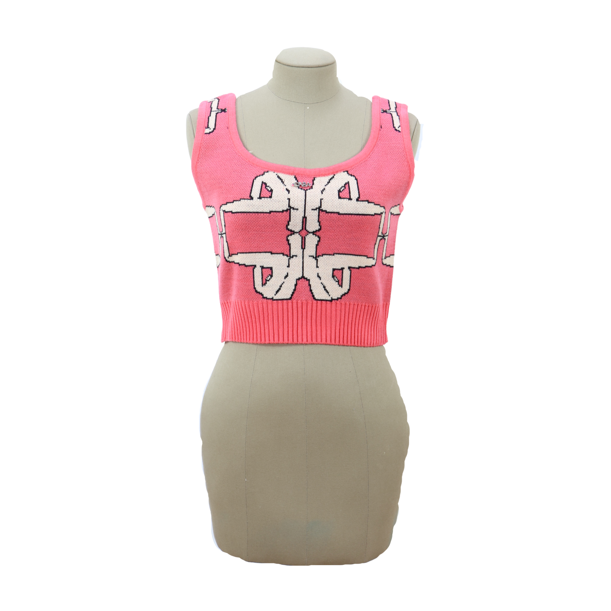 Crop Top Tejido Rosado Talla L-XL