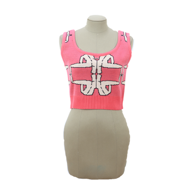 Crop Top Tejido Rosado Talla L-XL